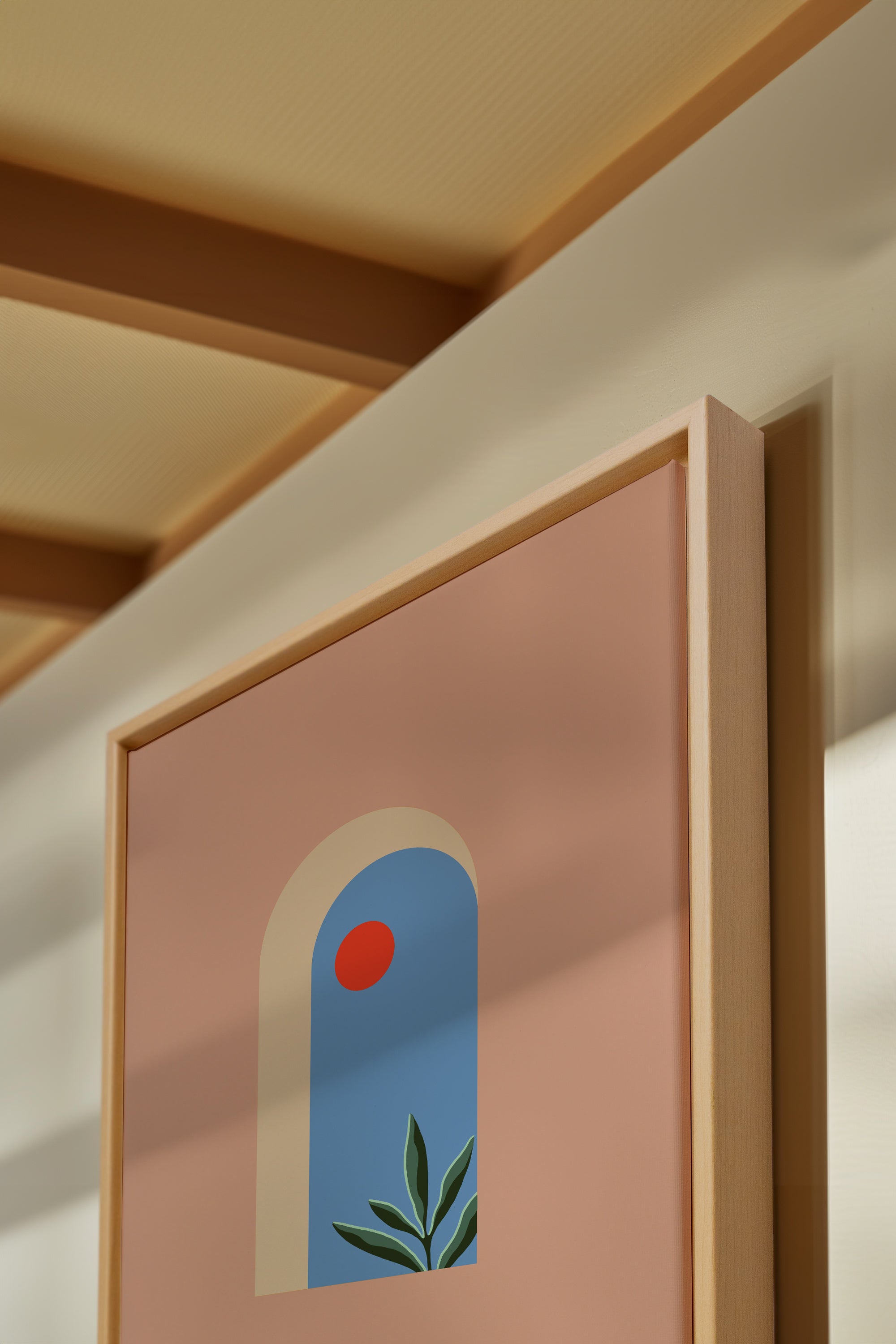 OLEKA CANVAS - ARCHE, Oeuvre sur toile étirée, encadré Naturel Clair