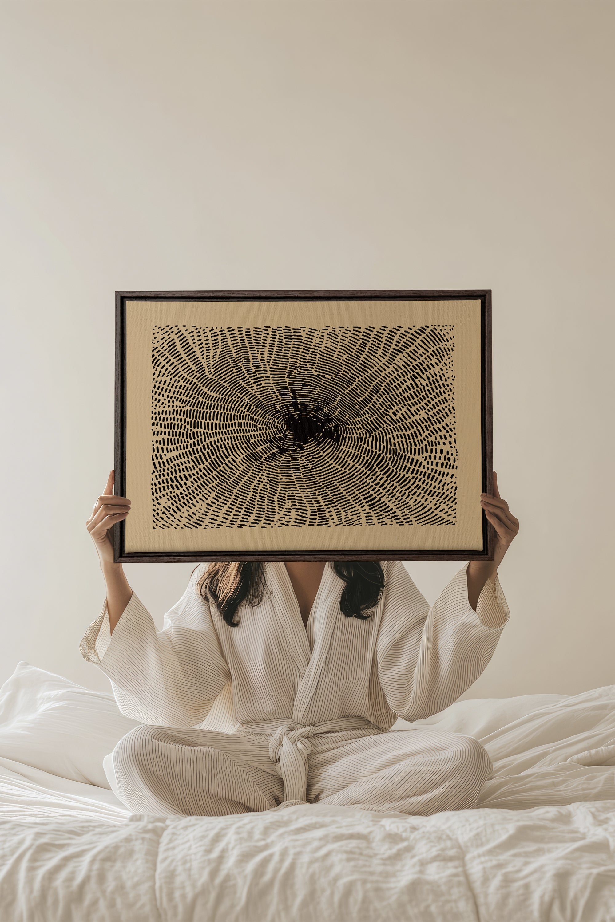 OLEKA CANVAS - ANCIENT ROOTS, Oeuvre sur toile étirée, encadré Brun Noyer