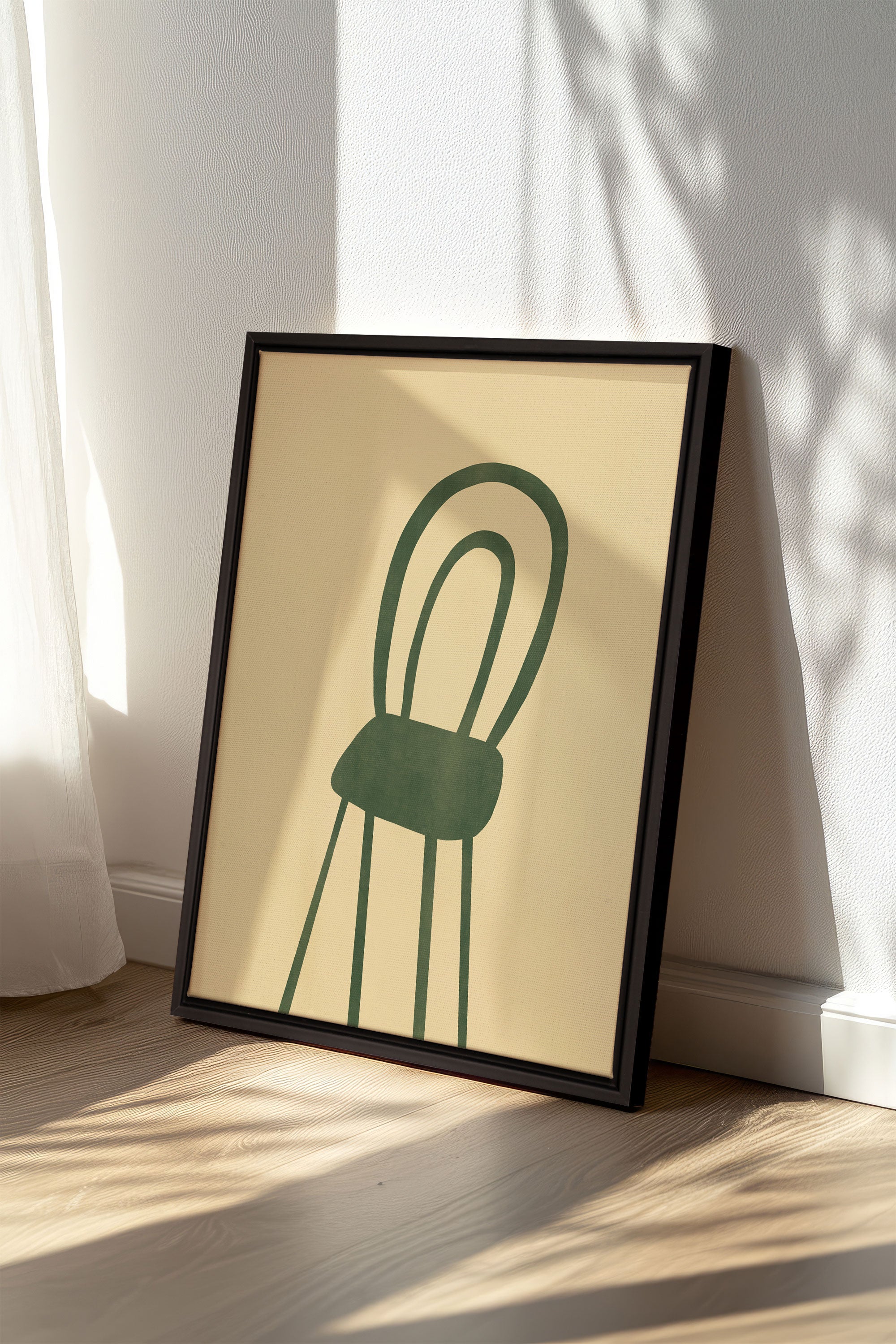 OLEKA CANVAS - THE GREEN CHAIR, Oeuvre sur toile étirée, encadré Noir