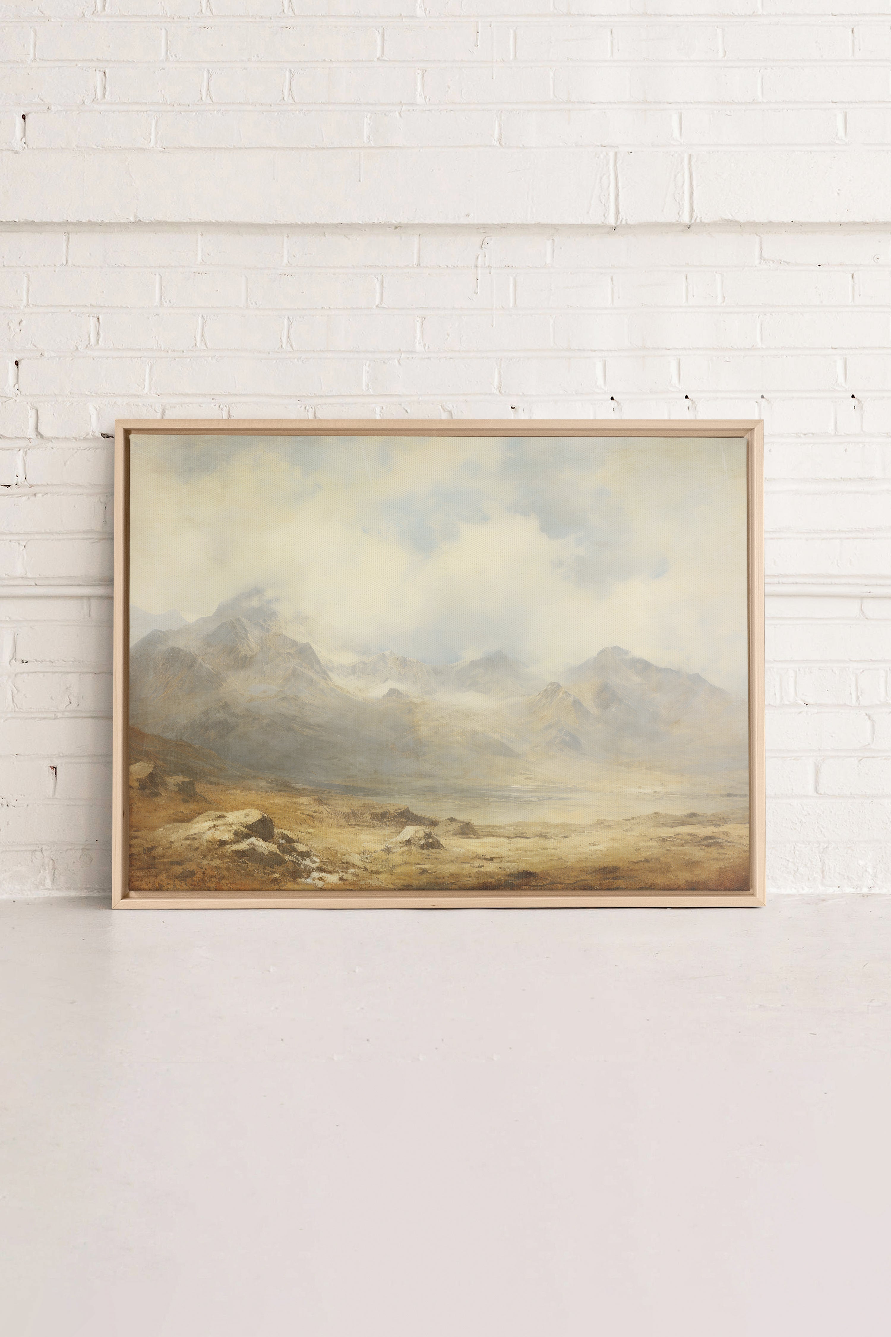 OLEKA CANVAS - Quiet Highlands, Oeuvre sur toile étirée, encadré Naturel Clair