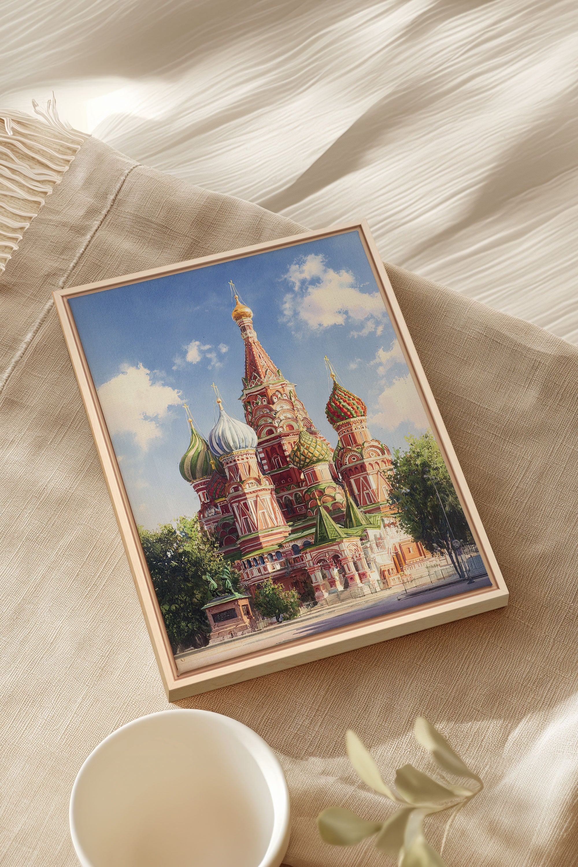 OLEKA CANVAS - MOSCOW HUES, Oeuvre sur toile étirée, encadré Naturel Clair