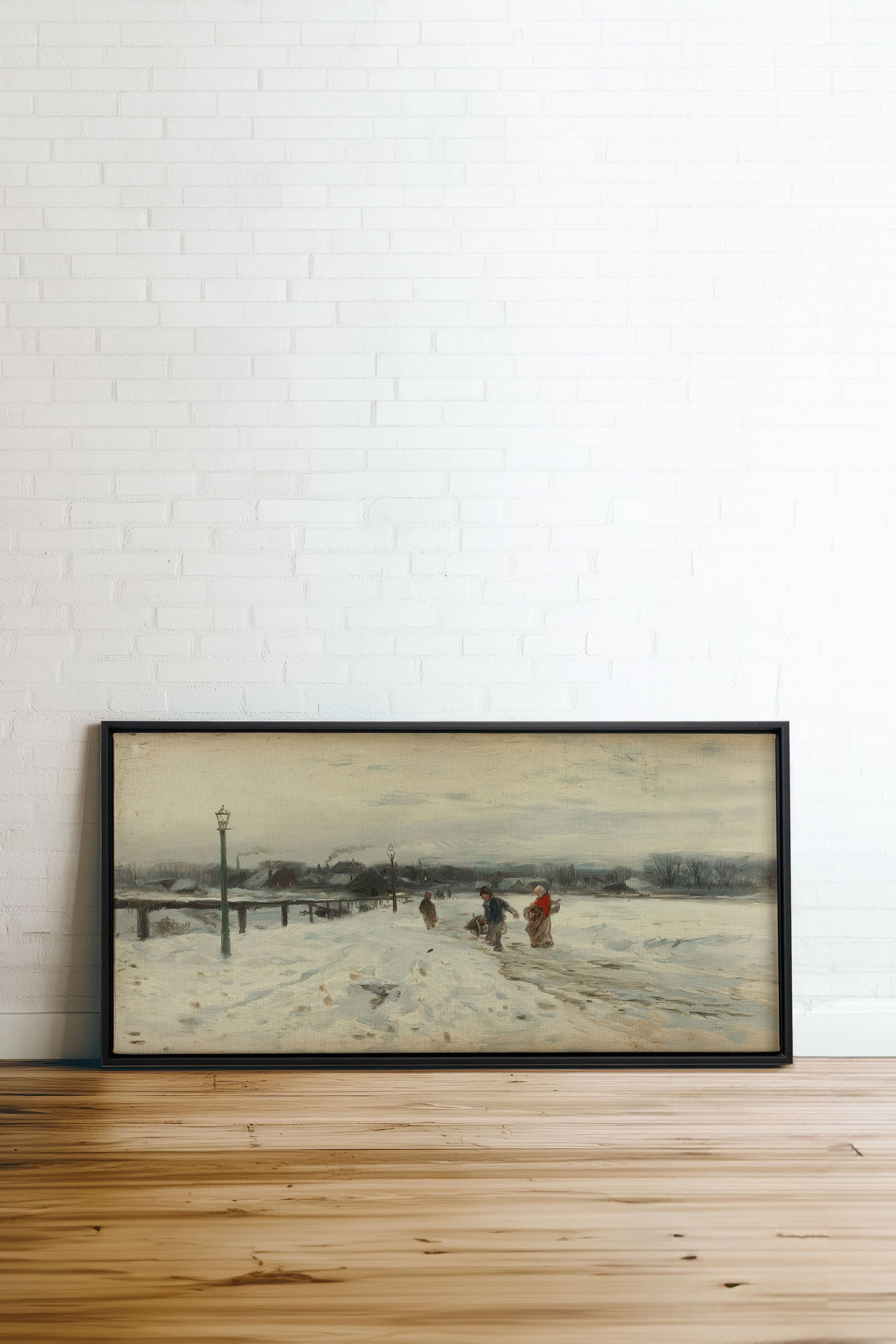 OLD WINTER DAYS, Oeuvre sur toile étirée, encadré Noir