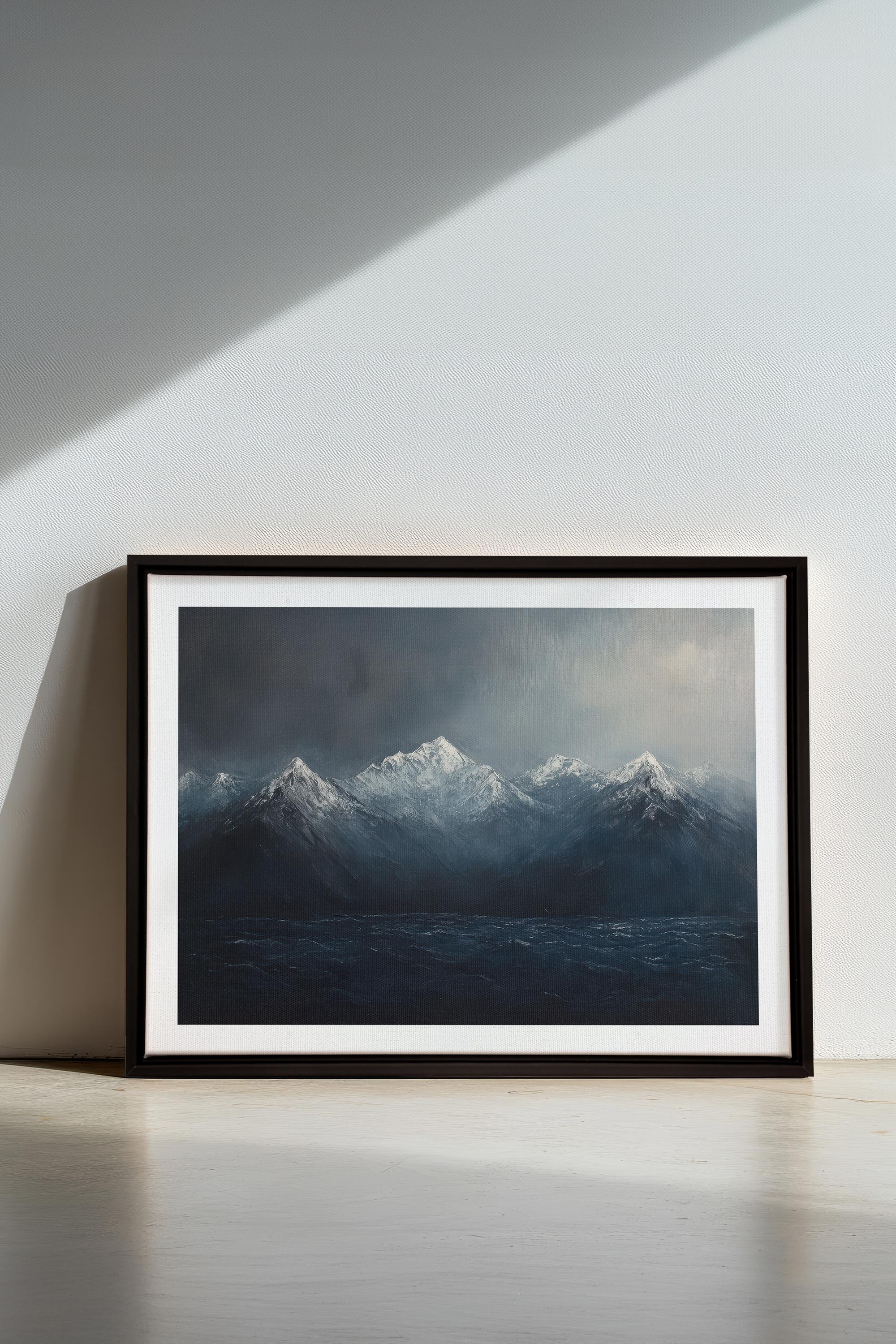 OLEKA CANVAS - BEYOND THE RIDGE, Oeuvre sur toile étirée, encadré Noir