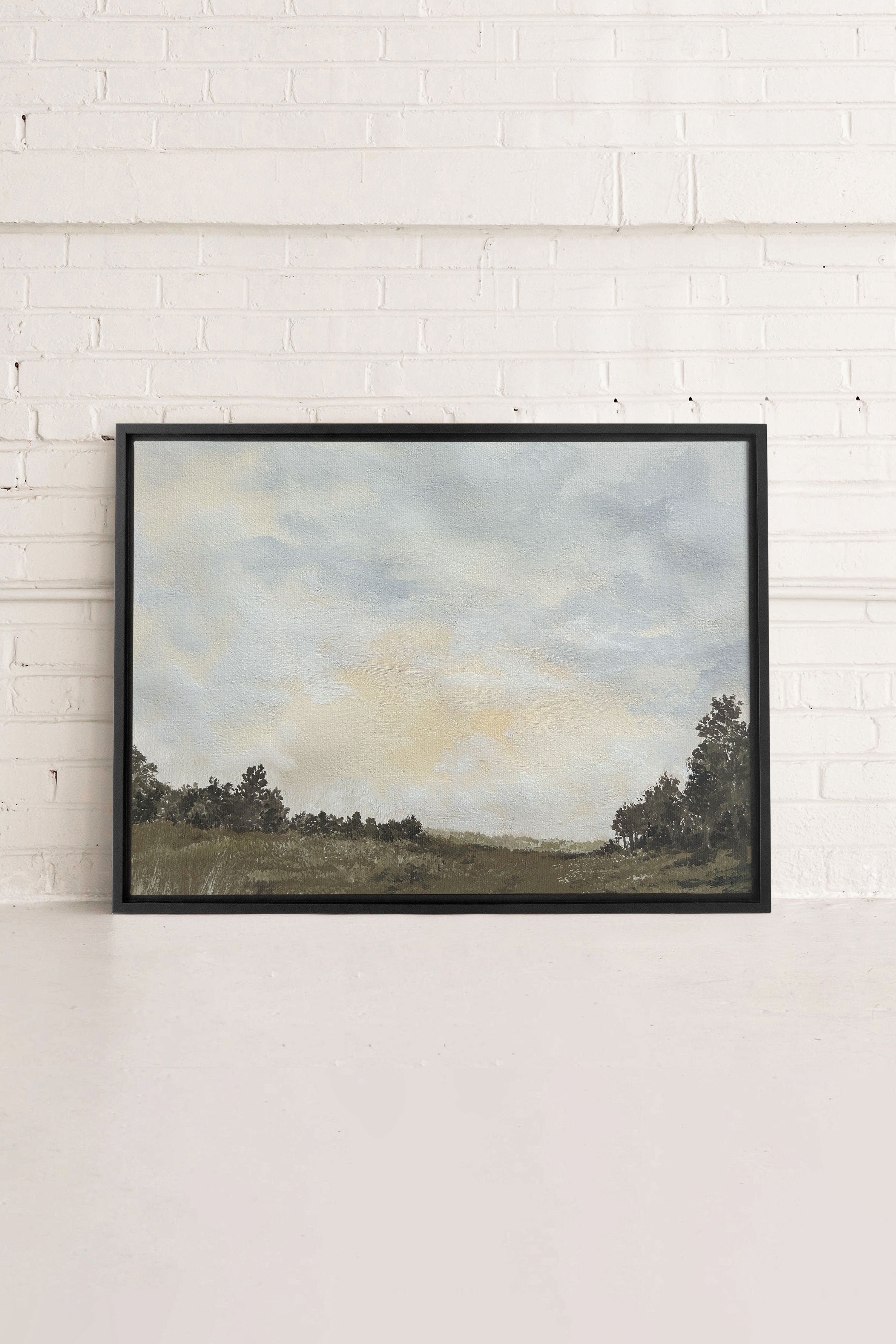 OLEKA CANVAS - FRESH SKIES, Oeuvre sur toile étirée, encadré Noir