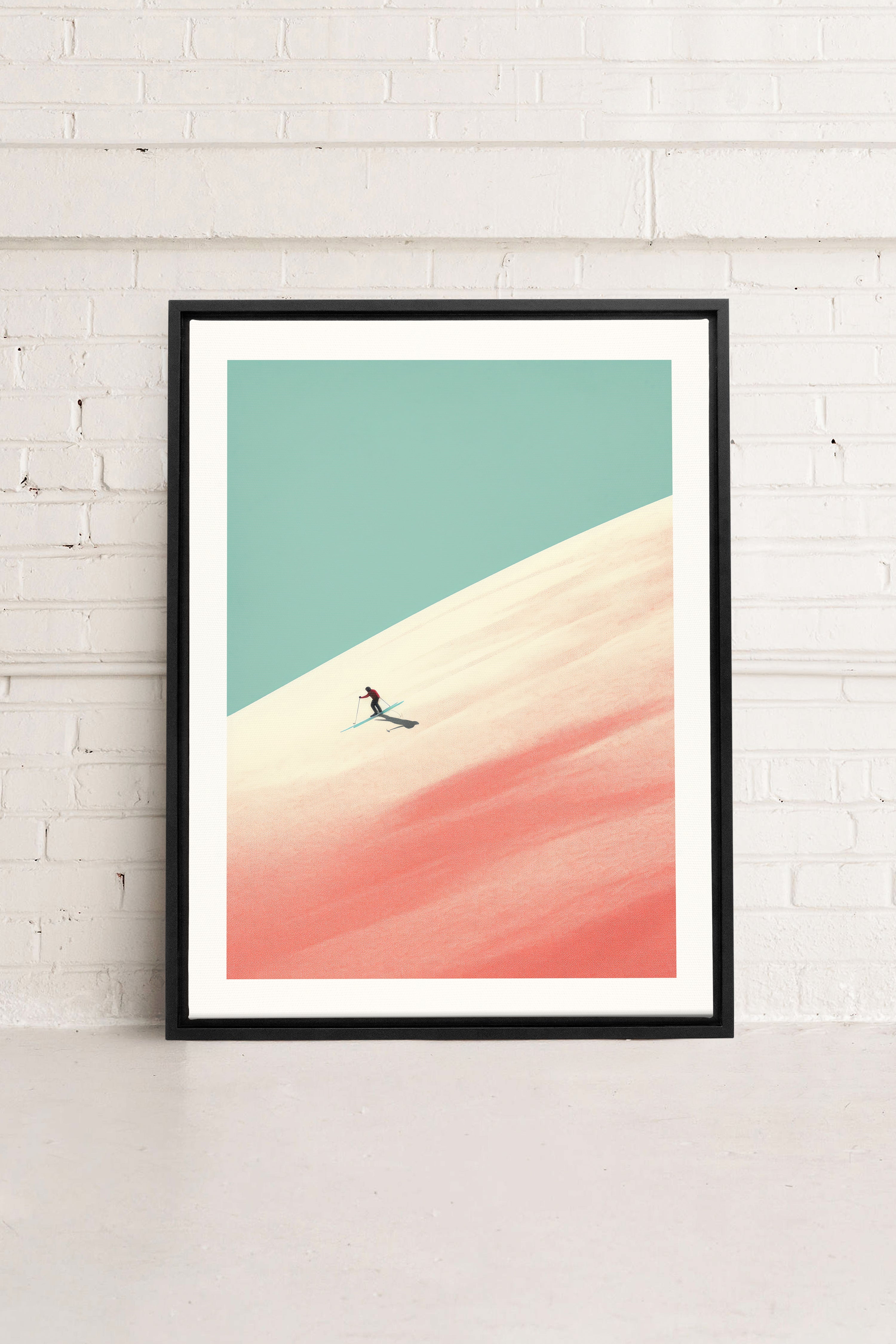 OLEKA CANVAS - Frosty Glide, Oeuvre sur toile étirée, encadré Noir