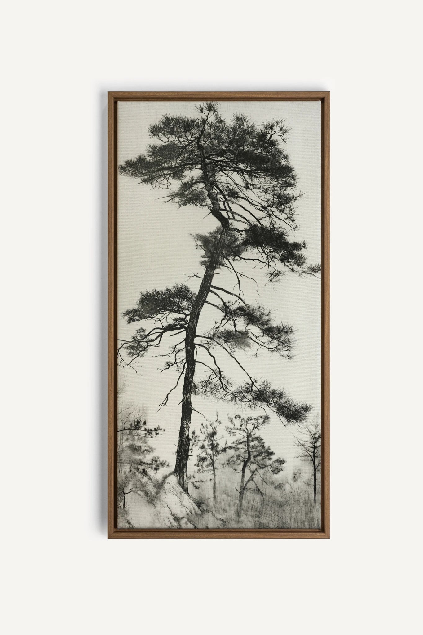 PIN SOLITAIRE, Artwork on stretched canvas, Oak Brown frame