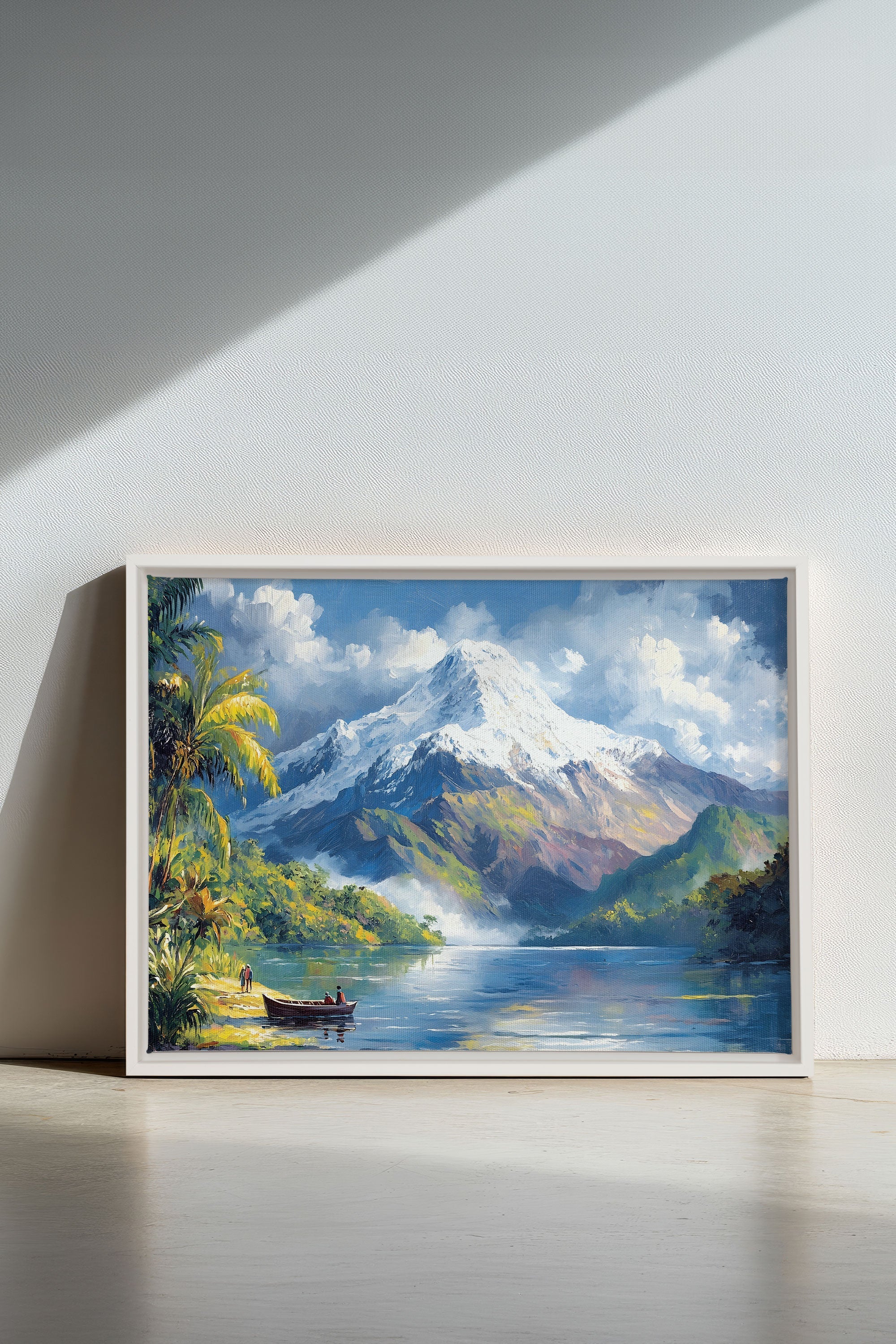 OLEKA CANVAS - TROPICAL HIGHLANDS, Oeuvre sur toile étirée, encadré Blanc