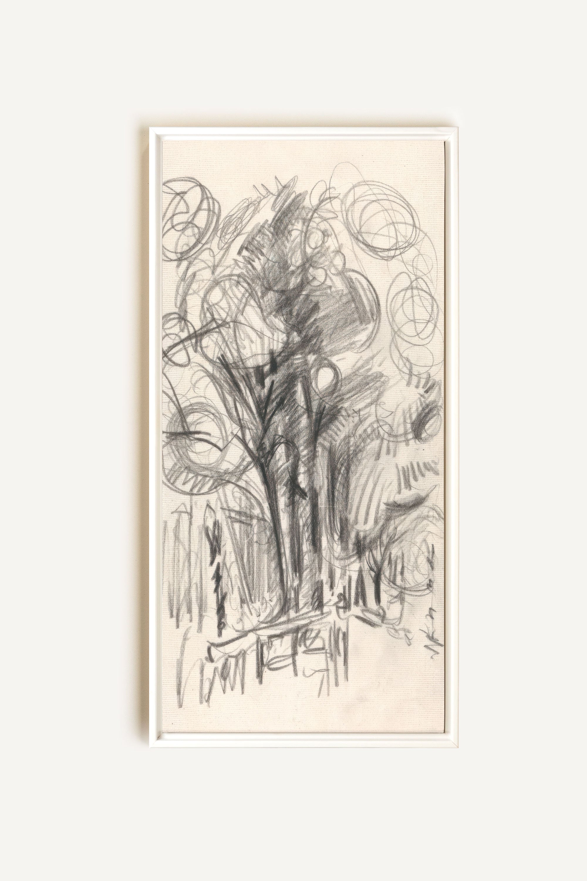 LIGNES DU VENT, Oeuvre sur toile étirée, encadré Blanc