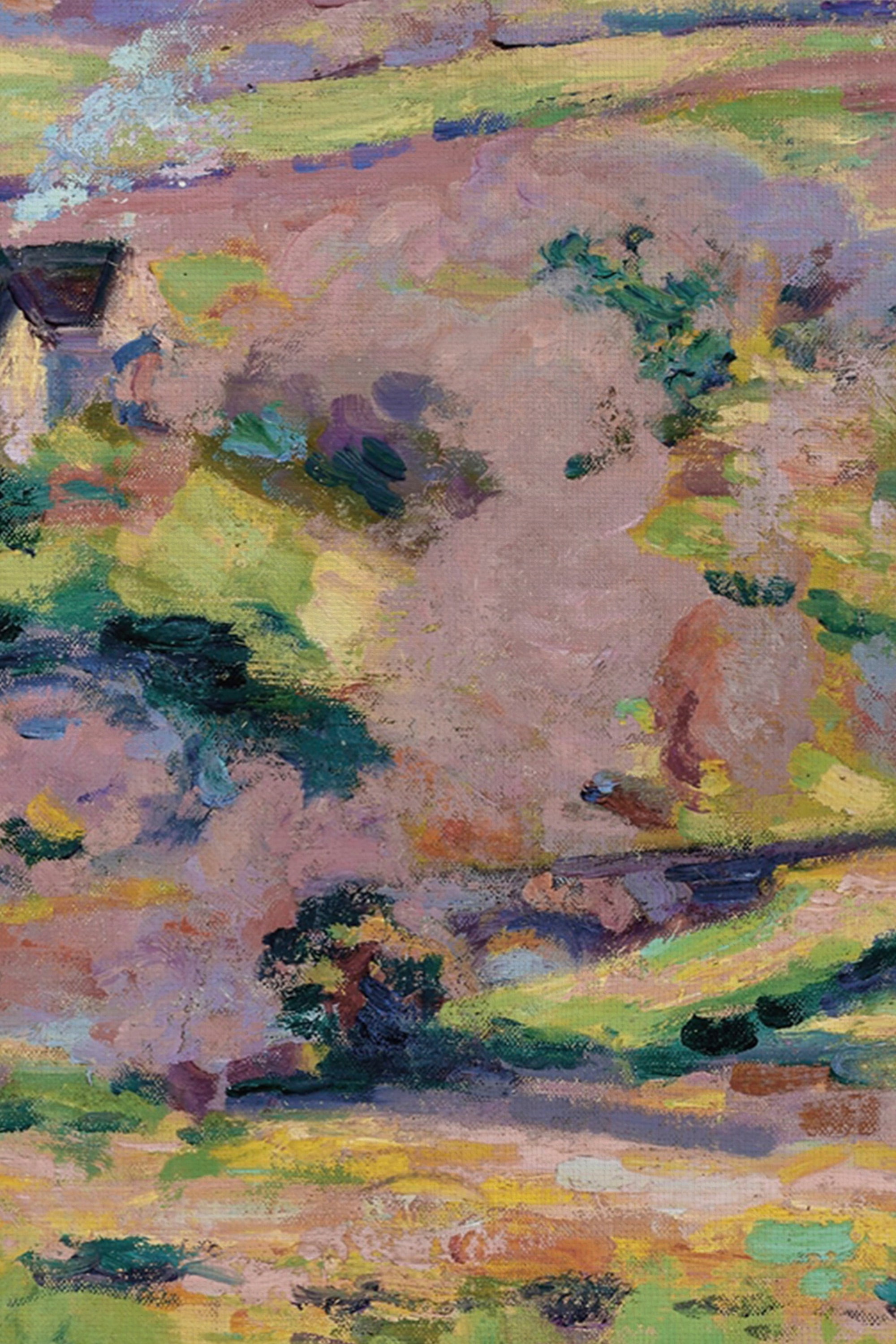 CHAMPS DE RÊVE, Oeuvre sur toile rigide, encadré Vintage Or