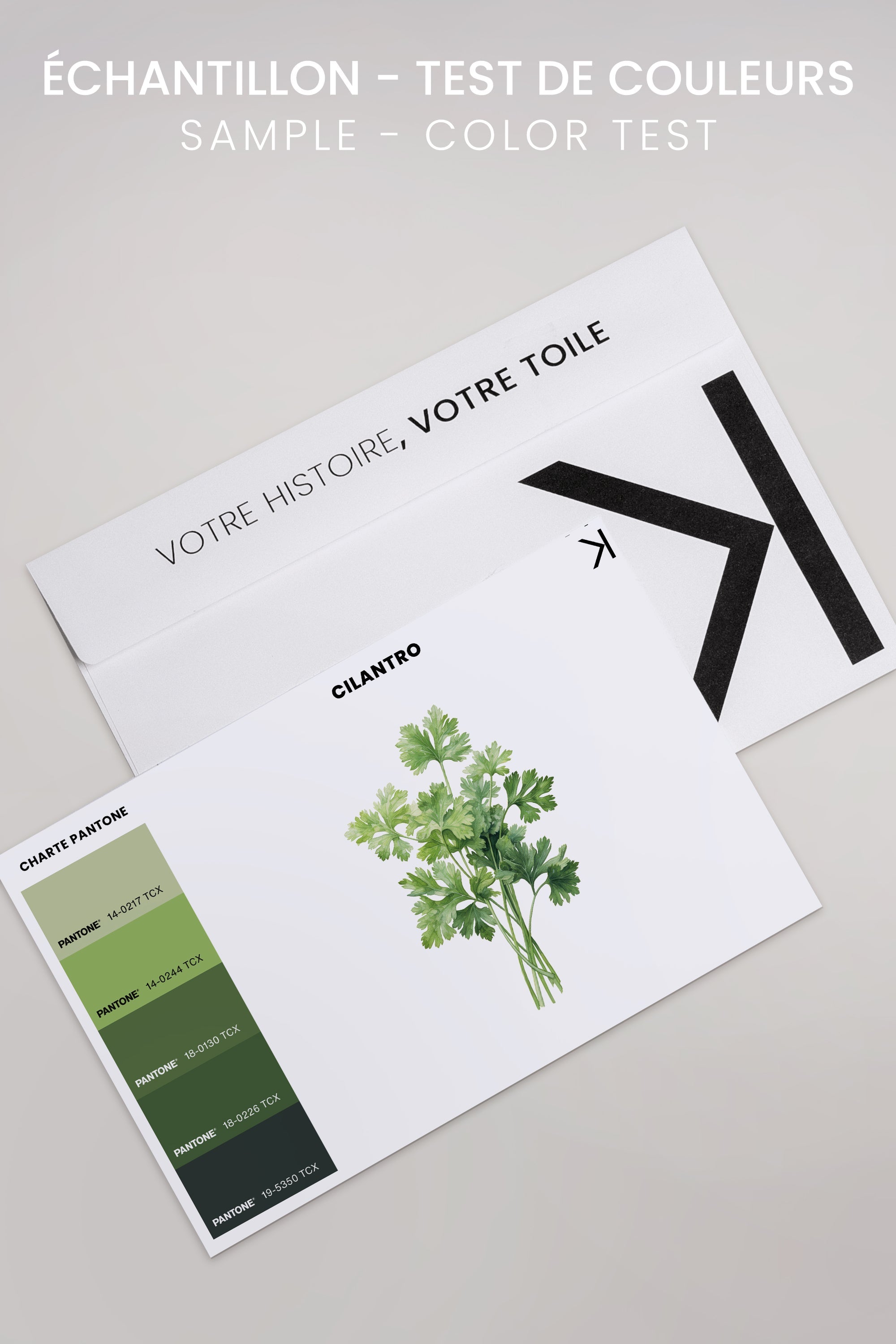 OLEKA CANVAS - CILANTRO, Oeuvre sur toile étirée, encadré Brun Chêne