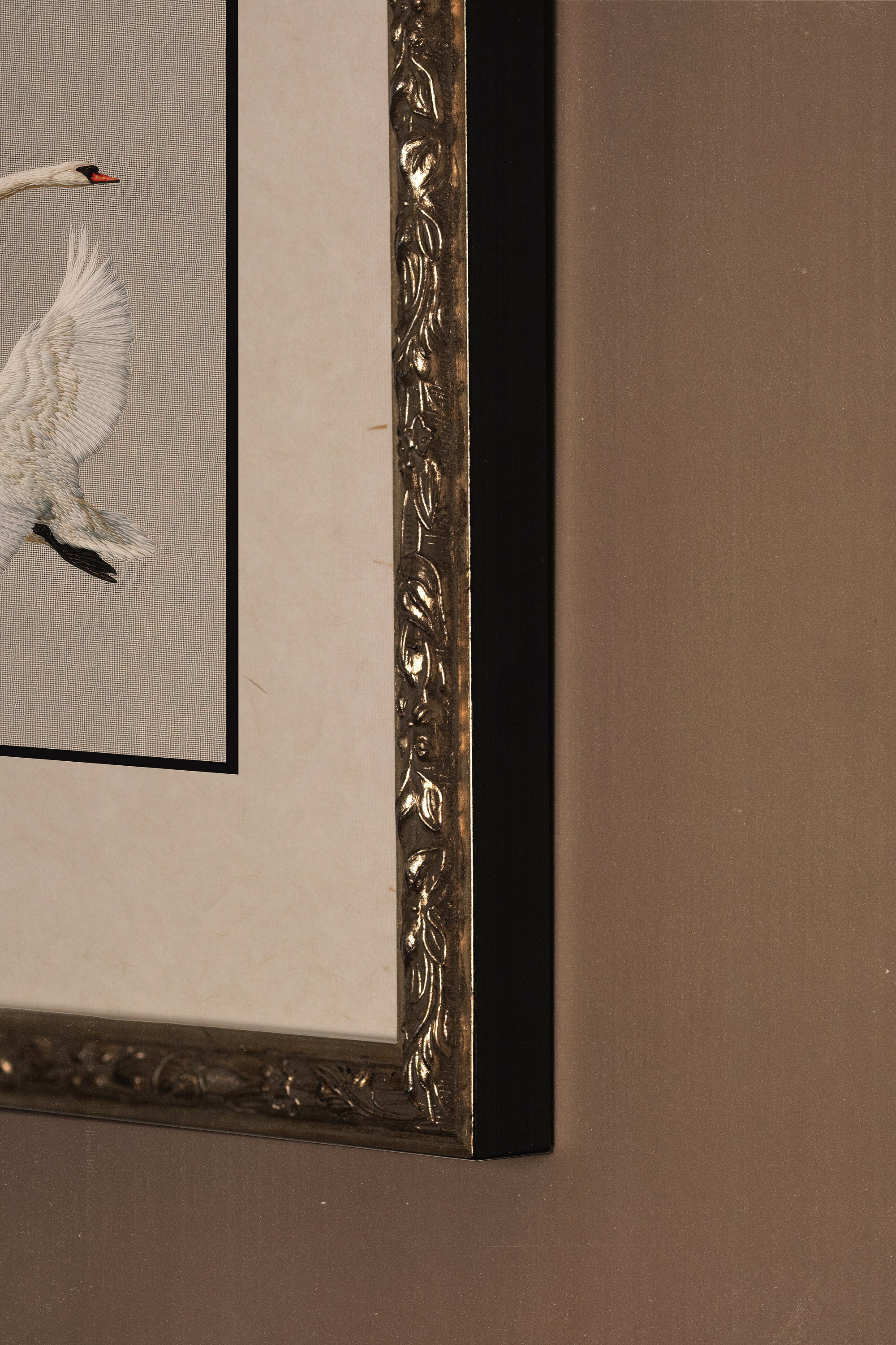 VOL ÉTERNEL, Oeuvre sur toile rigide, encadré Vintage Argent