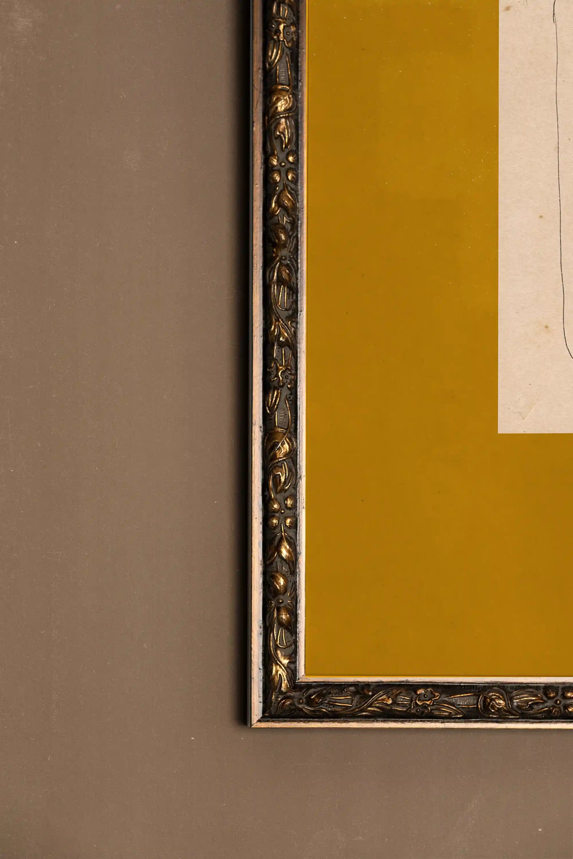 FONDATION, Work on canvas, framed Vintage Bronze