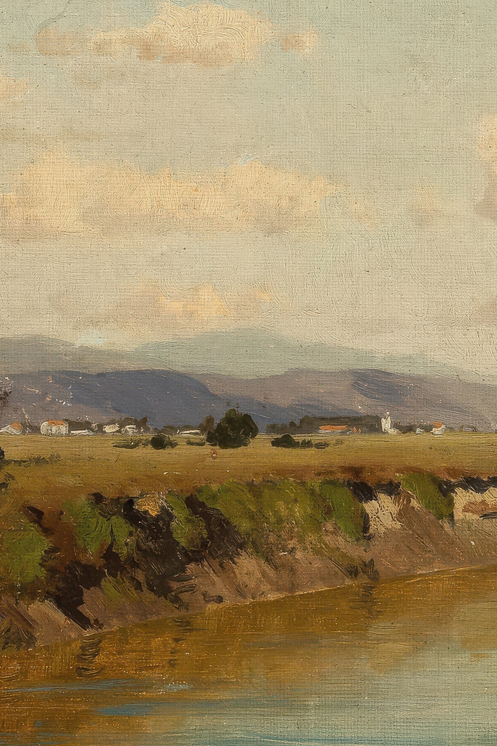 LUMIÈRE DE MIDI, Oeuvre sur toile rigide, encadré Vintage Or