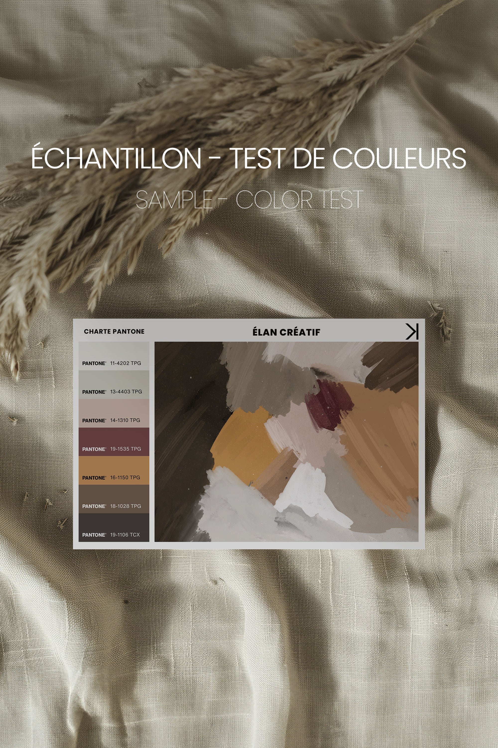 OLEKA CANVAS - ÉLAN CRÉATIF, Oeuvre sur toile étirée, encadré Brun Chêne