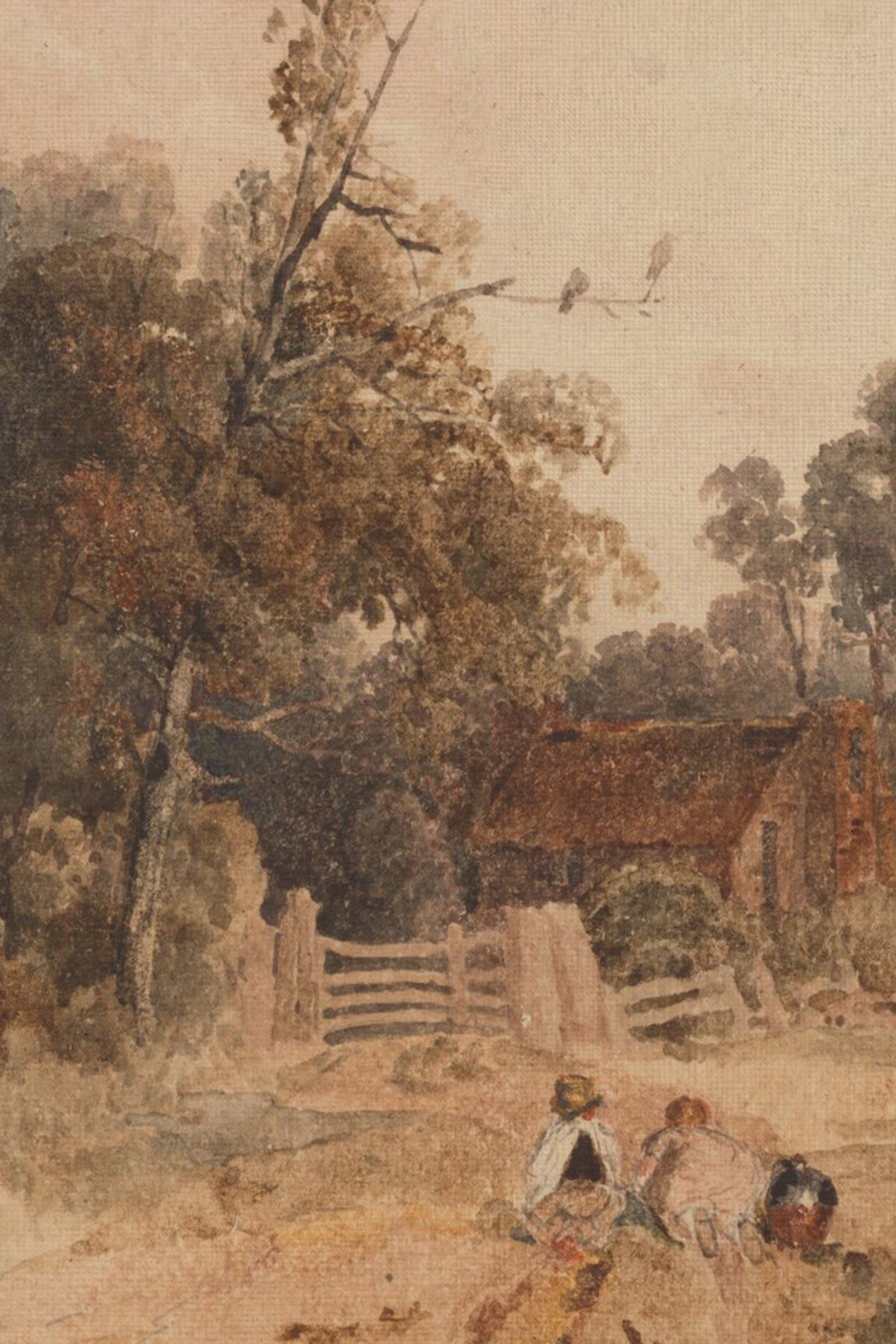 SOUVENIRS FANÉS, Oeuvre sur toile rigide, encadré Vintage Bronze