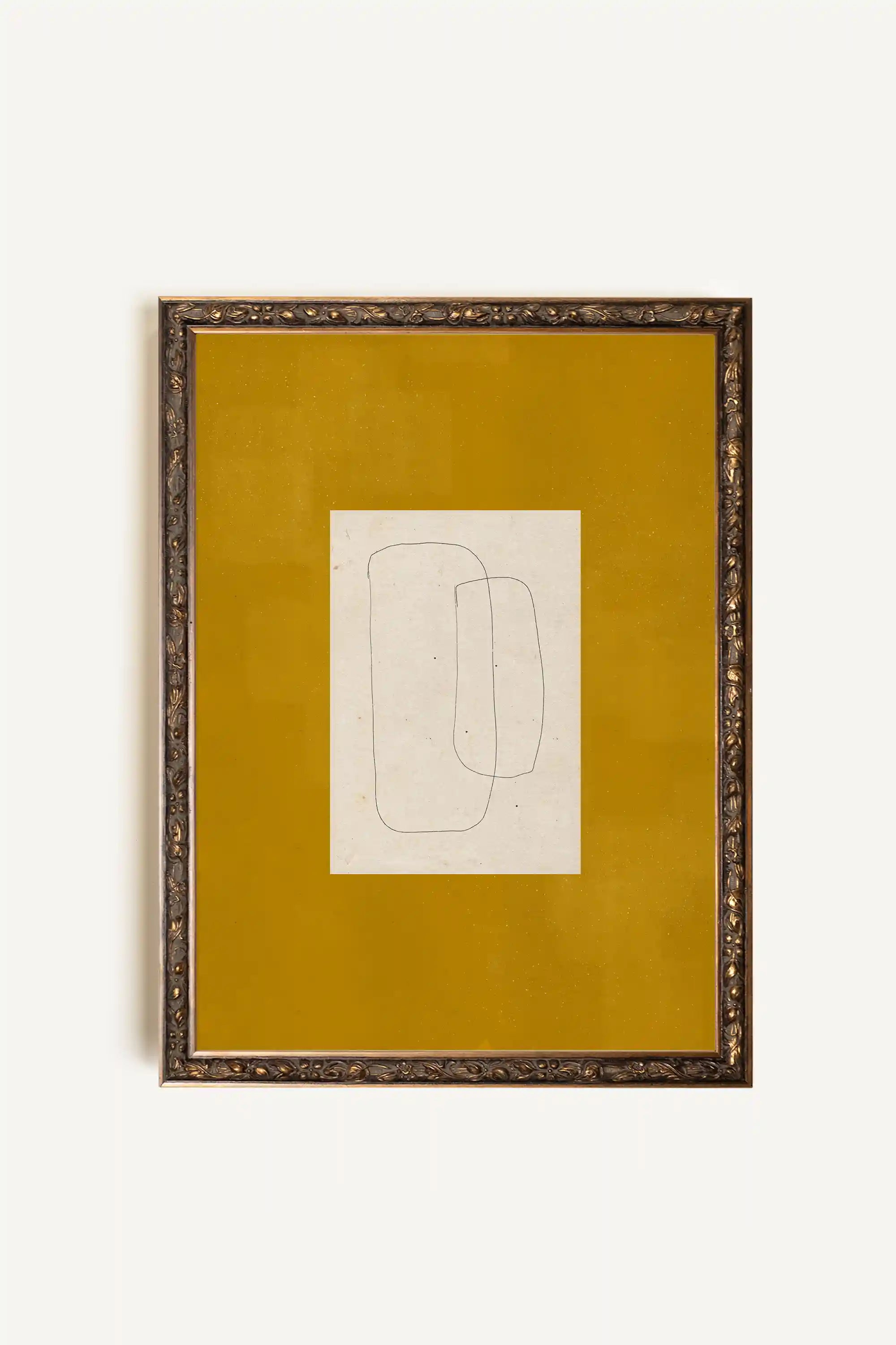 FONDATION, Work on canvas, framed Vintage Bronze