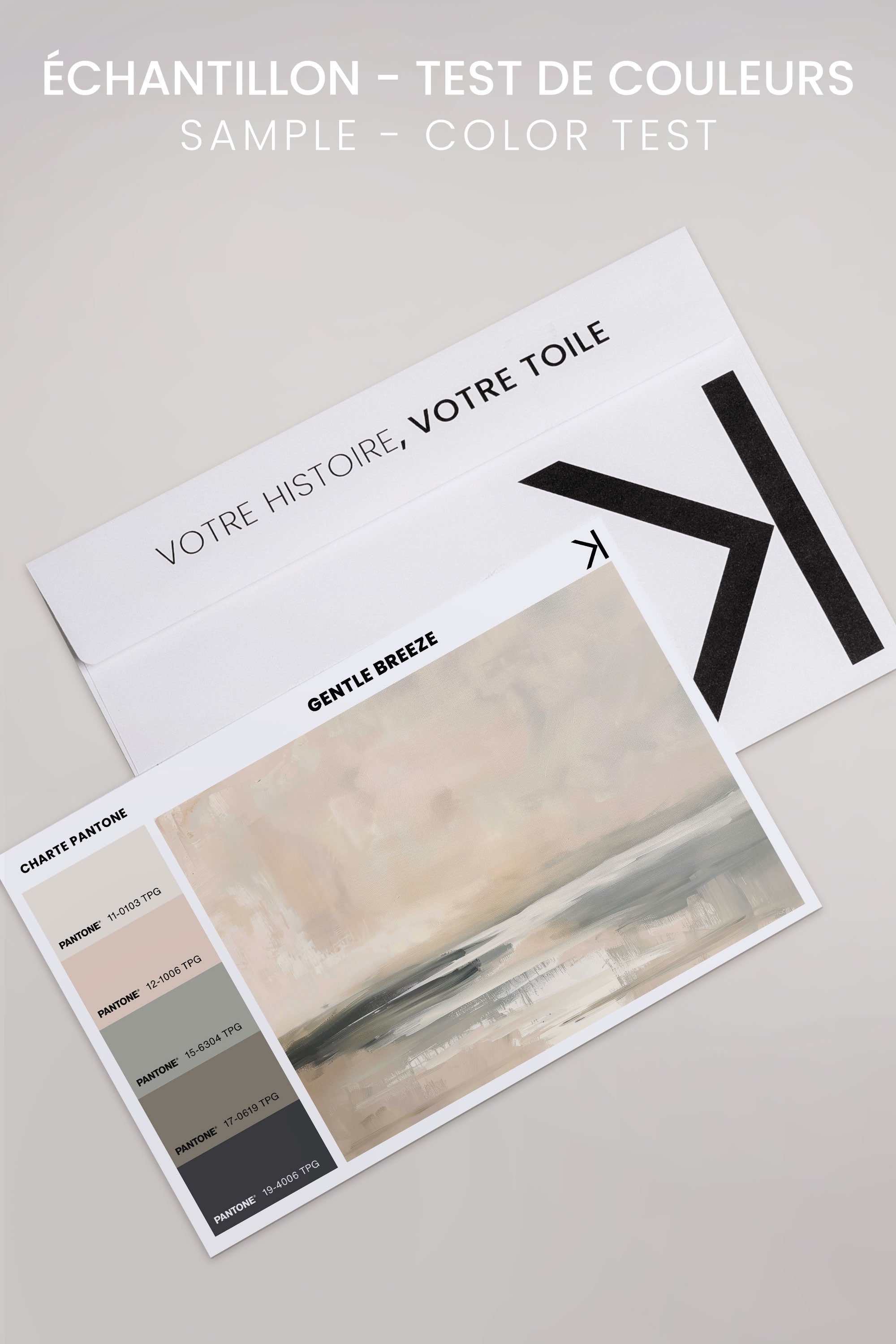 OLEKA CANVAS - GENTLE BREEZE, Oeuvre sur toile étirée, encadré Noir