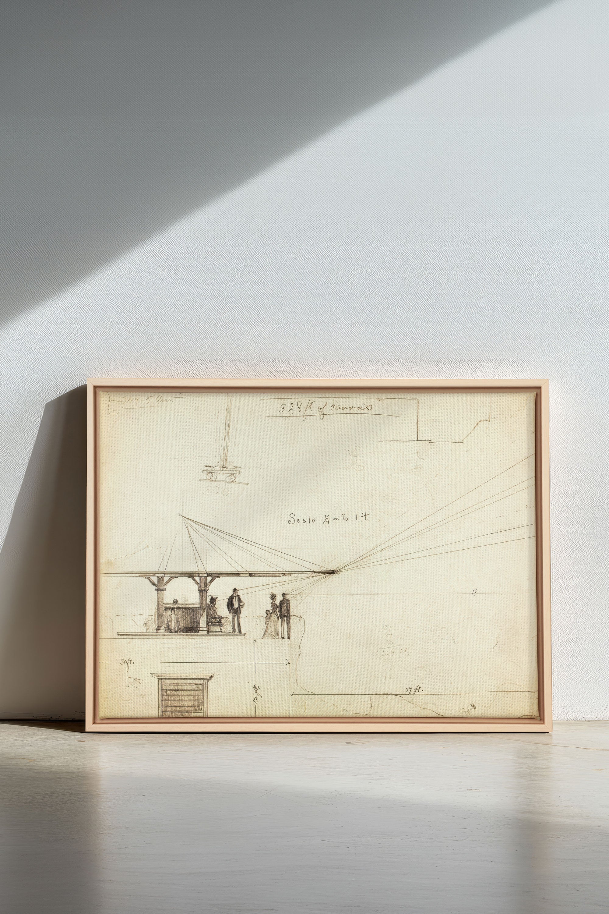 OLEKA CANVAS - MEASURED MINDS, Oeuvre sur toile étirée, encadré Naturel Clair