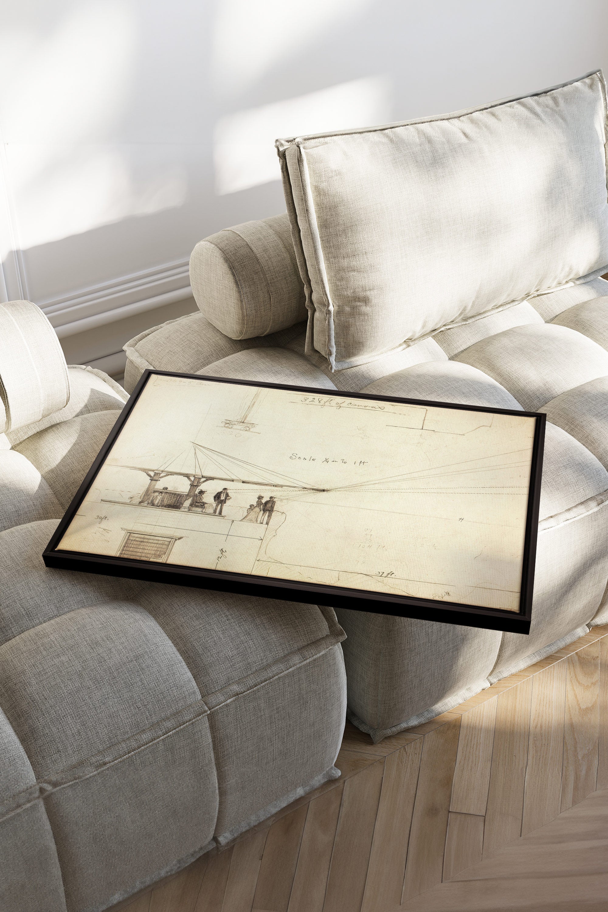 OLEKA CANVAS - MEASURED MINDS, Oeuvre sur toile étirée, encadré Noir