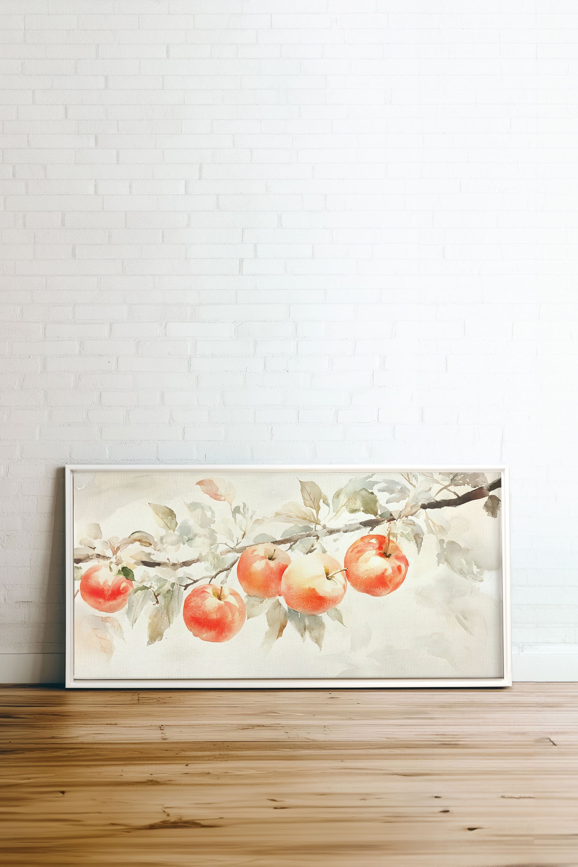 OLEKA CANVAS - DOUCE RÉCOLTE, Oeuvre sur toile étirée, encadré Blanc