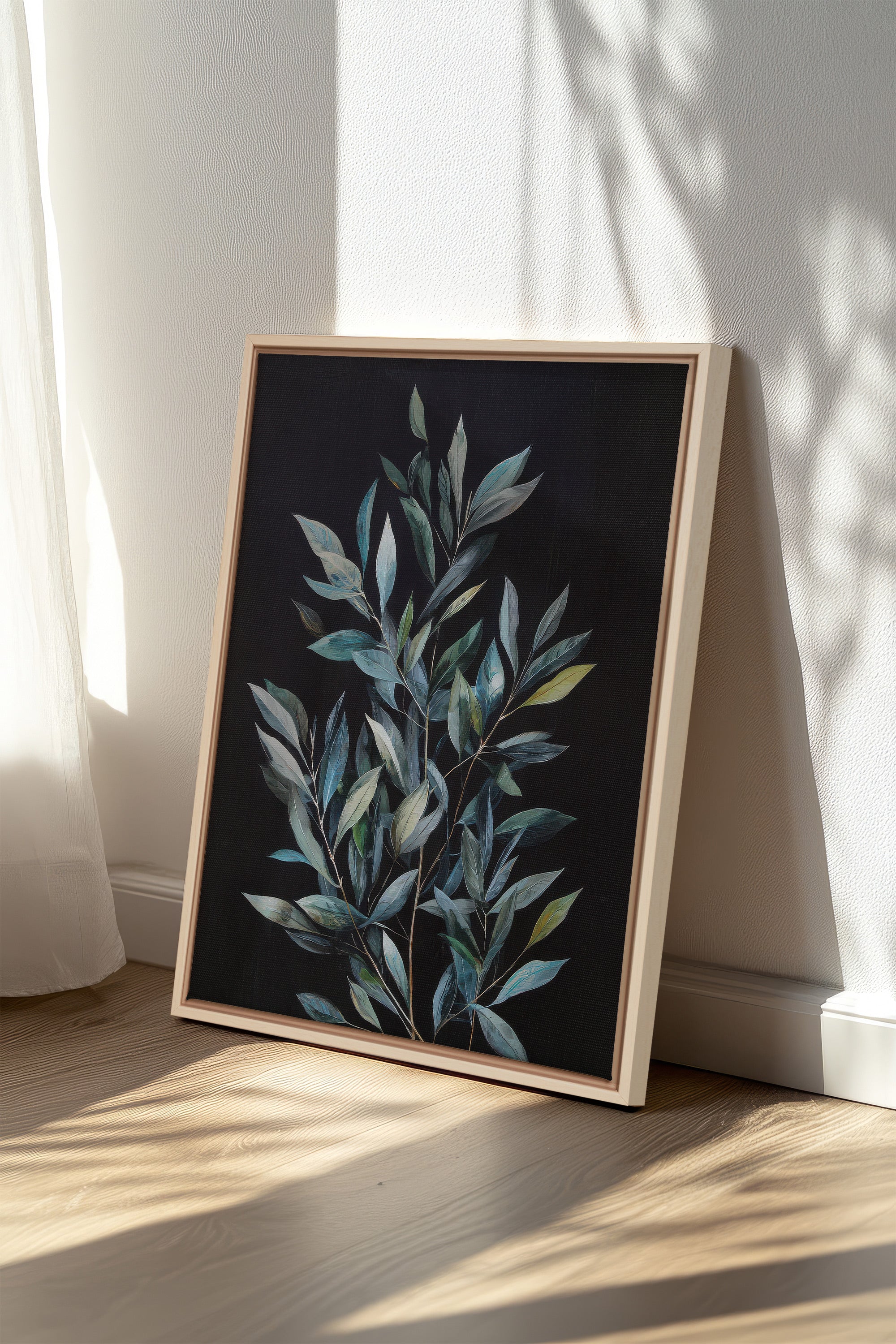 SILENCE BORÉAL, Oeuvre sur toile étirée, encadré Naturel Clair