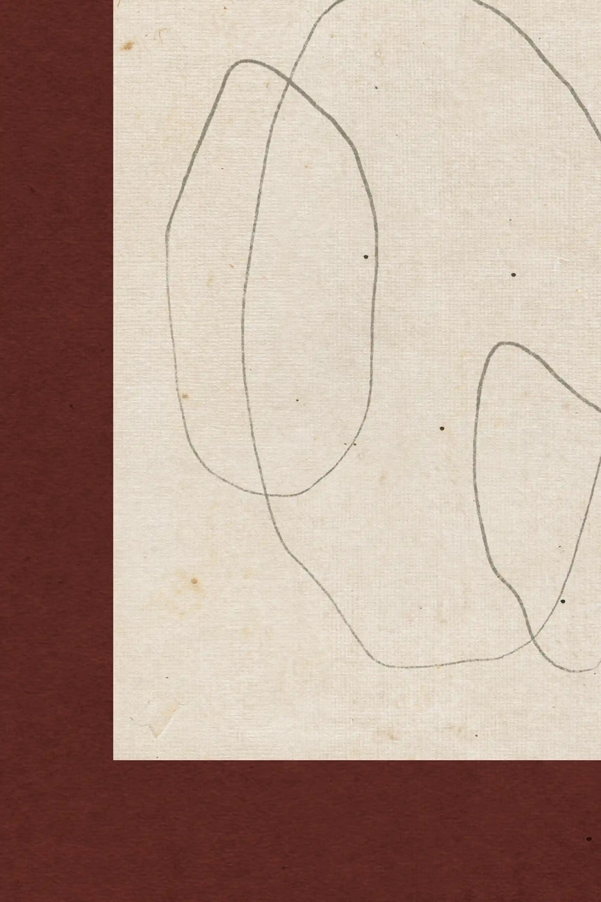 SOFT OUTLINE, Work on canvas, framed Vintage Silver