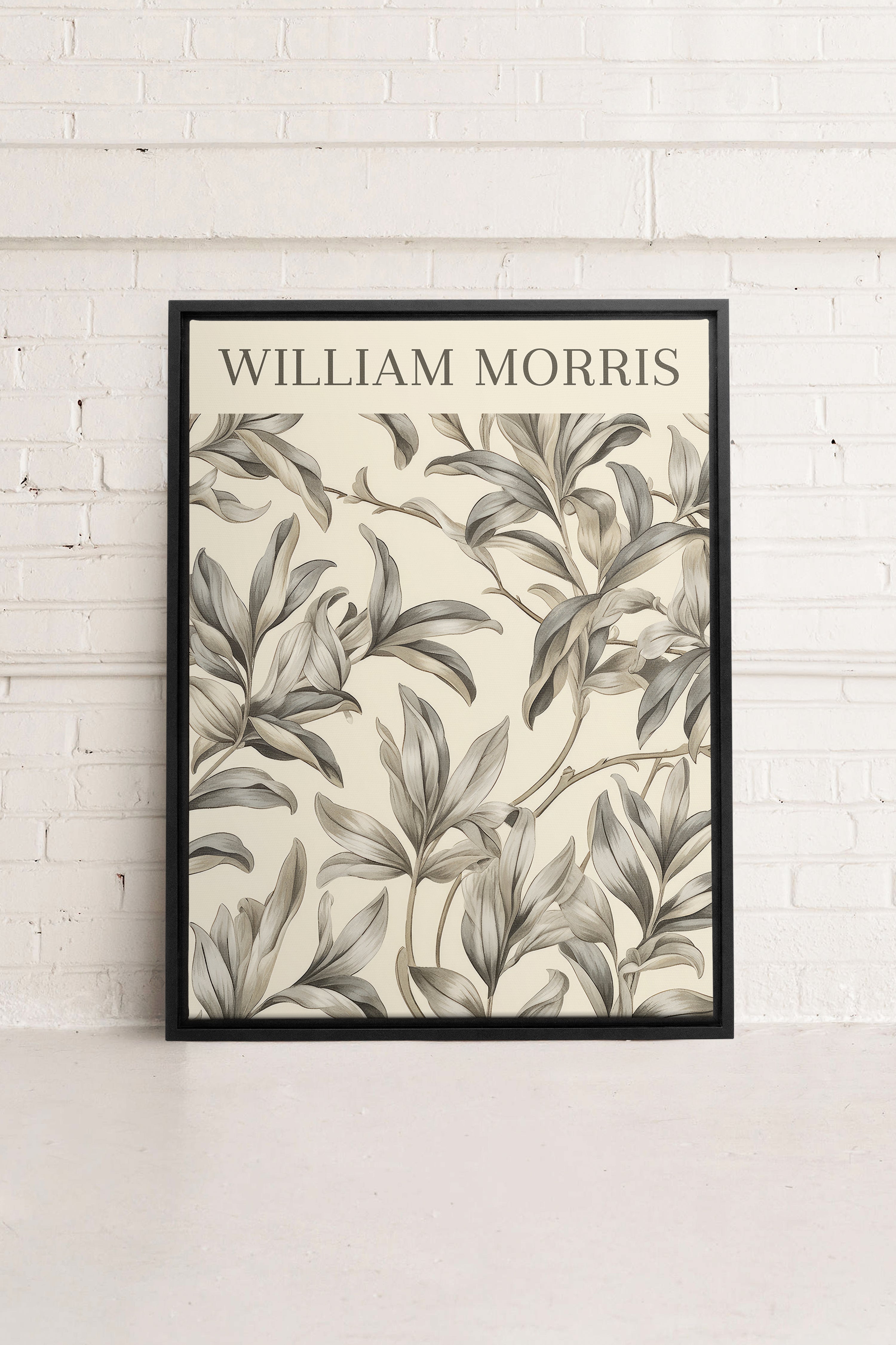 OLEKA CANVAS - WILLIAM MORRIS, Oeuvre sur toile étirée, encadré Noir