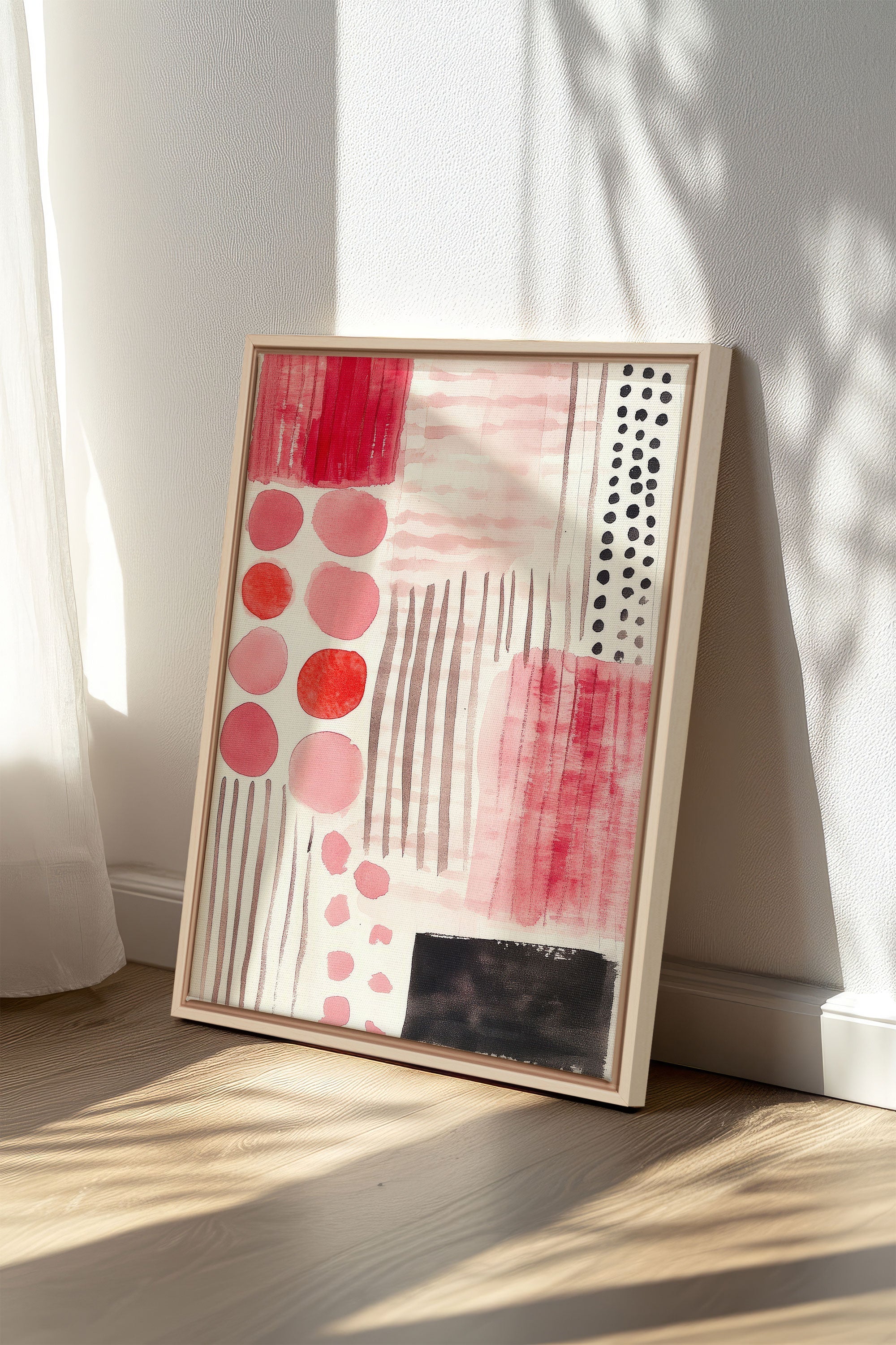 OLEKA CANVAS - VIVID EXPRESSION, Oeuvre sur toile étirée, encadré Naturel Clair