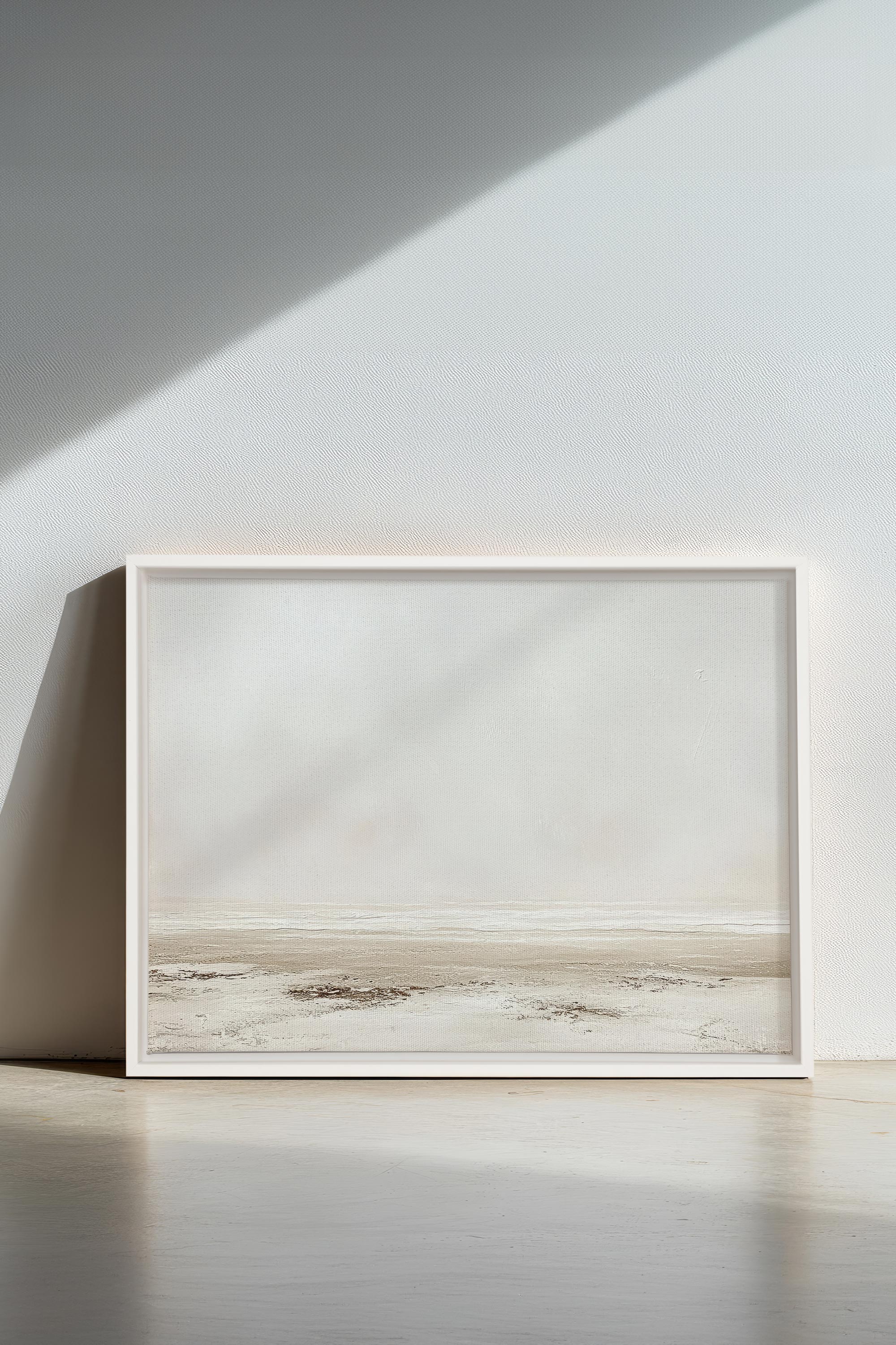 OLEKA CANVAS - BENEATH THE MIST, Oeuvre sur toile étirée, encadré Blanc