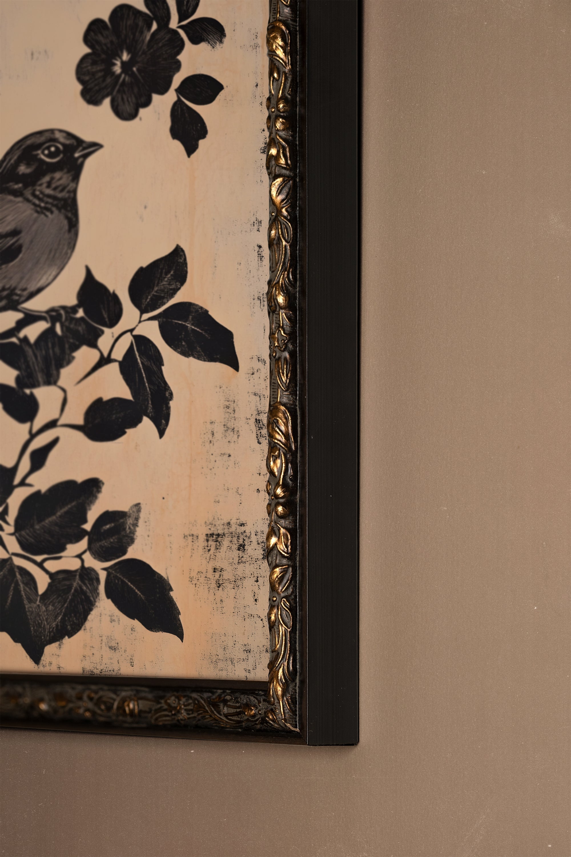 LES SECRETS DU VENT, Artwork on rigid canvas, framed in Vintage Bronze