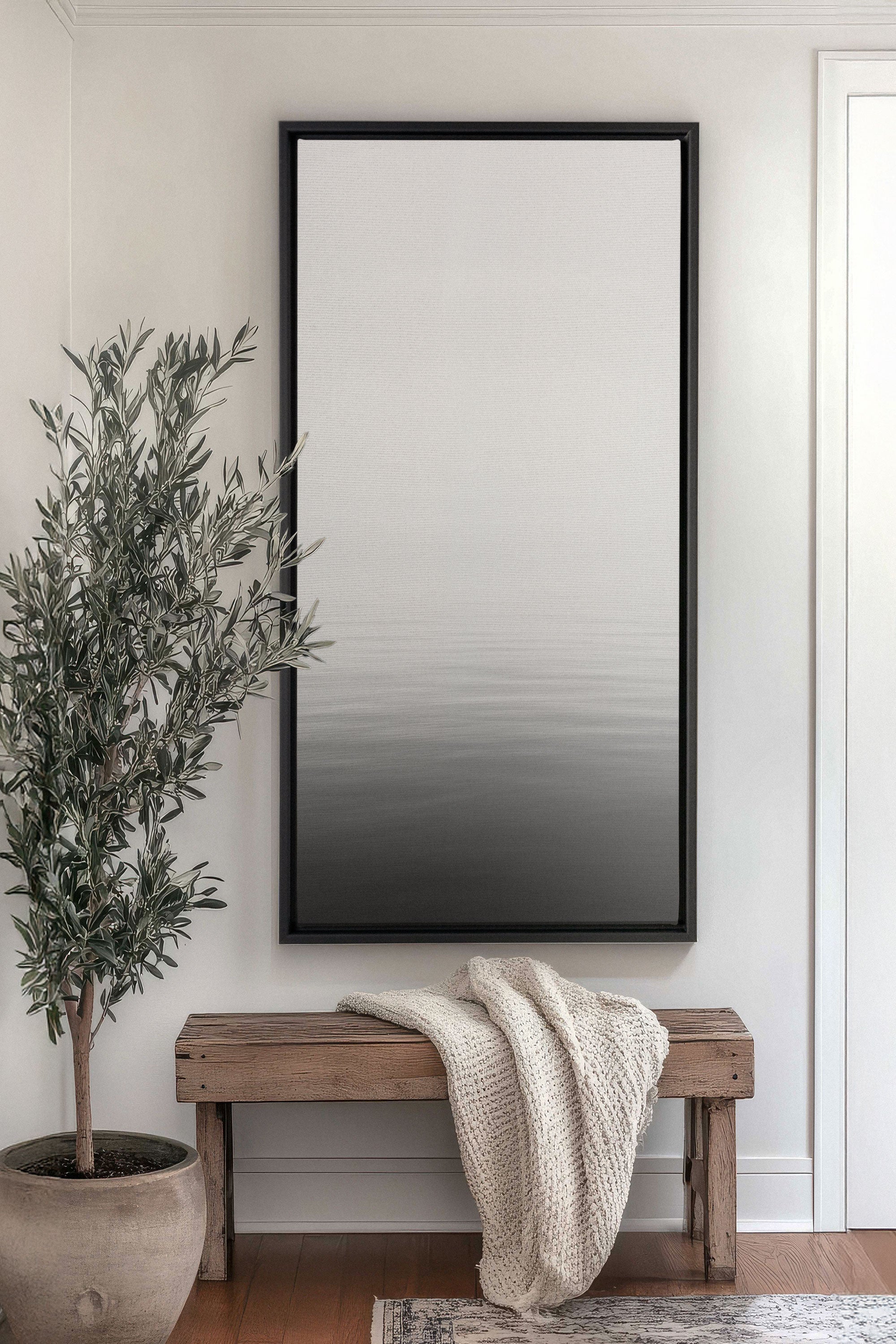 OLEKA CANVAS - SOOTHING MIST, Oeuvre sur toile étirée, encadré Noir