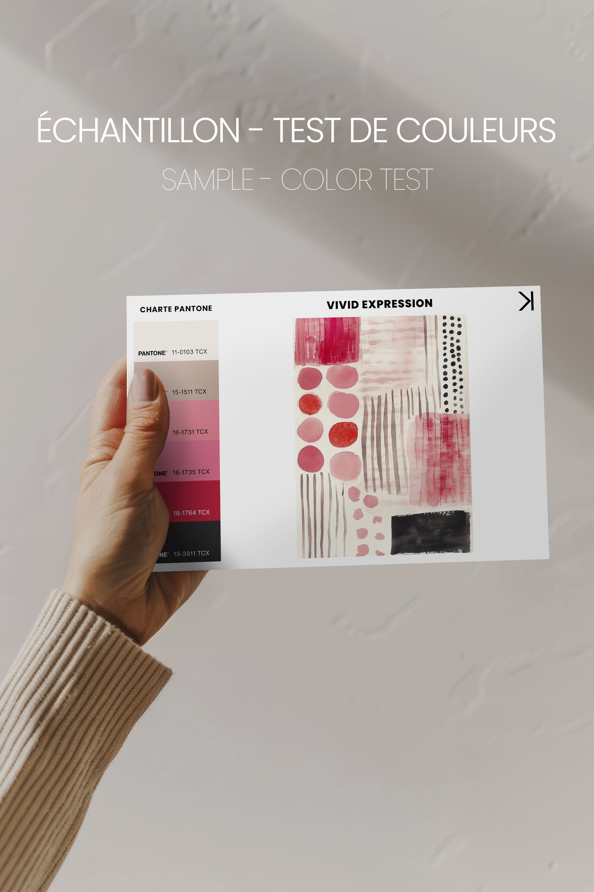 OLEKA CANVAS - VIVID EXPRESSION, Oeuvre sur toile étirée, encadré Naturel Clair