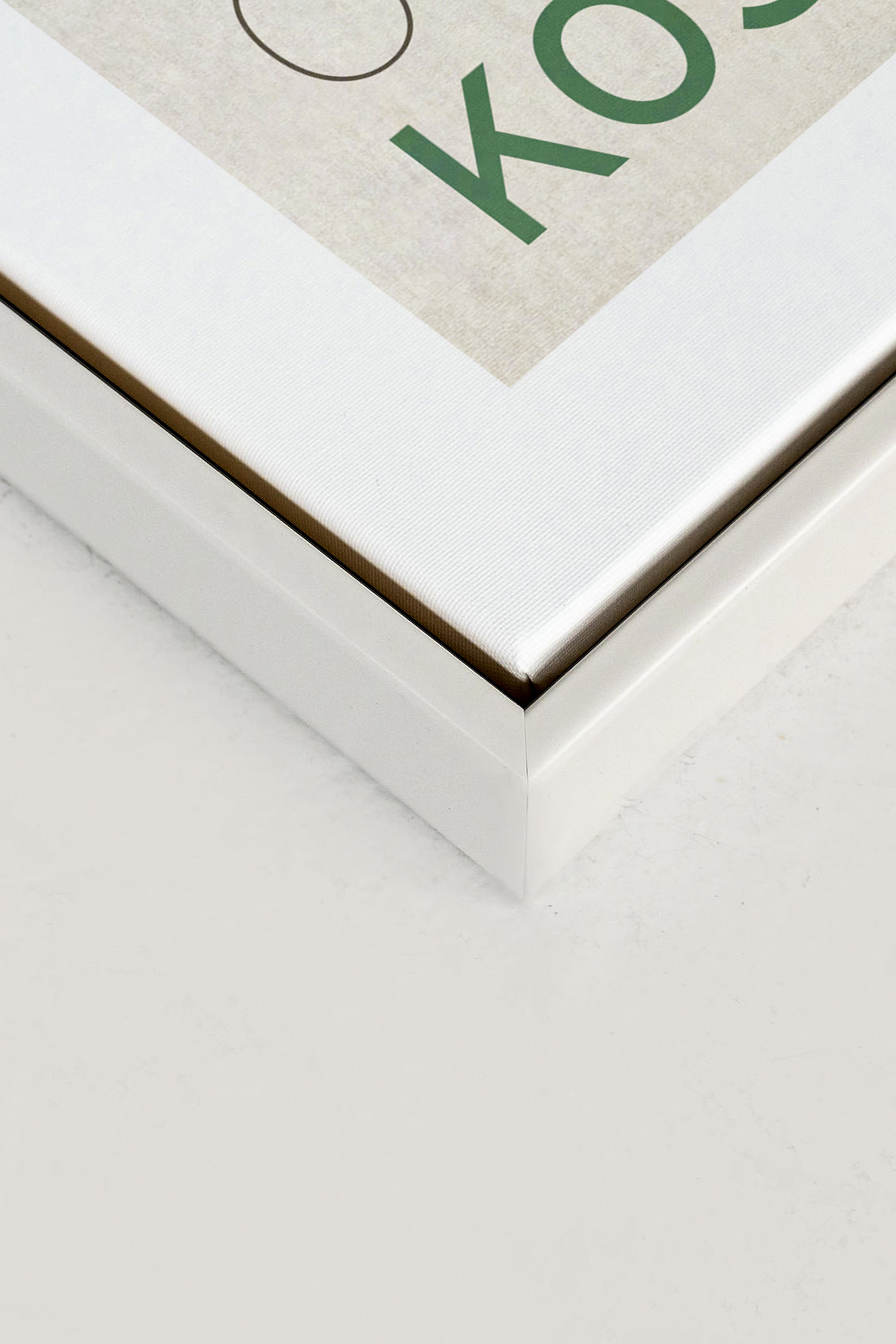 OLEKA CANVAS - PARIDÉS SUR BRANCHE DE CERISIERS, Oeuvre sur toile étirée, encadré Blanc