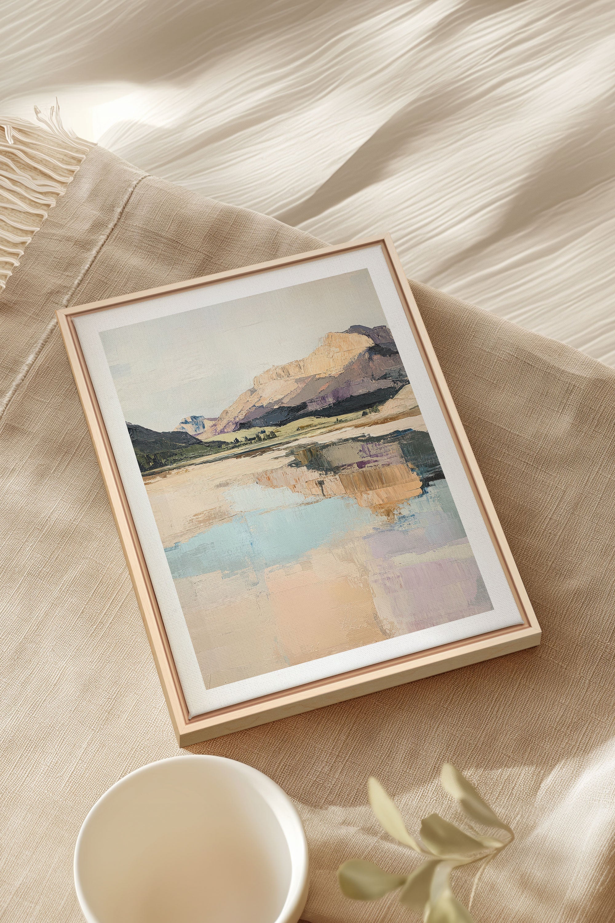 OLEKA CANVAS - WHISPERS OF THE CANYON, Oeuvre sur toile étirée, encadré Naturel Clair