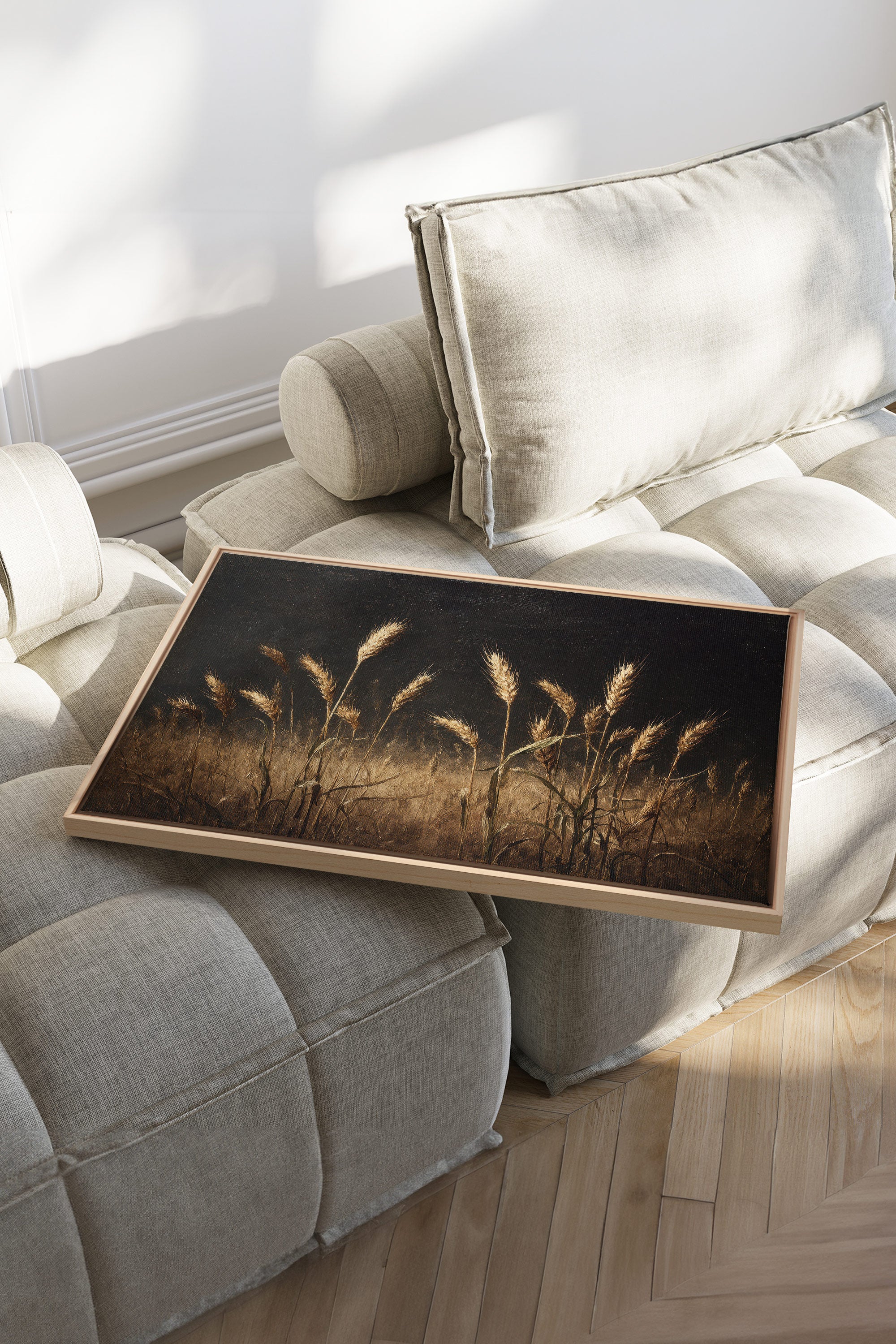 TWILIGHT FIELDS, Oeuvre sur toile étirée, encadré Naturel Clair