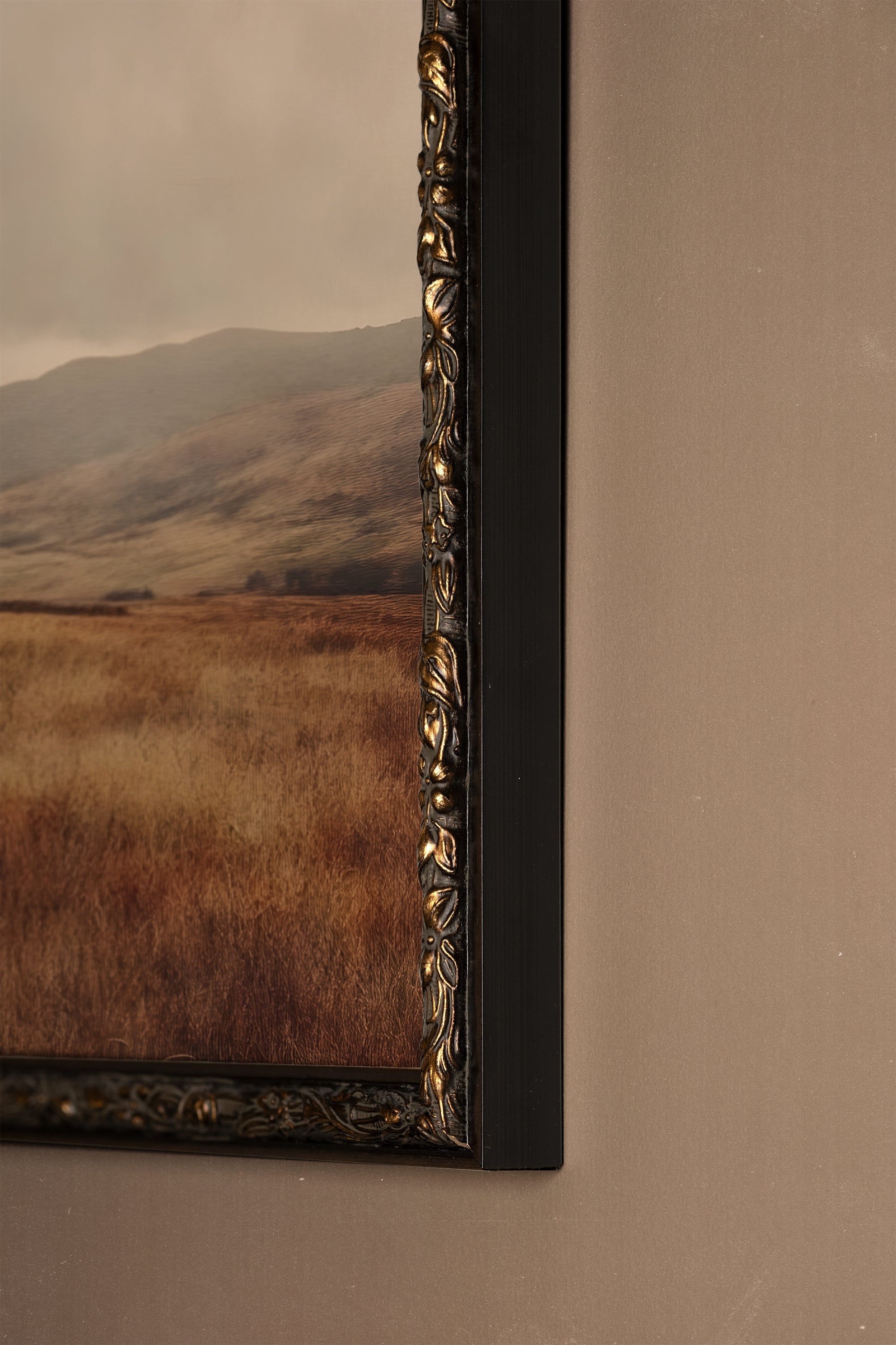 RÊVE DE TERRE, Artwork on rigid canvas, framed in Vintage Bronze