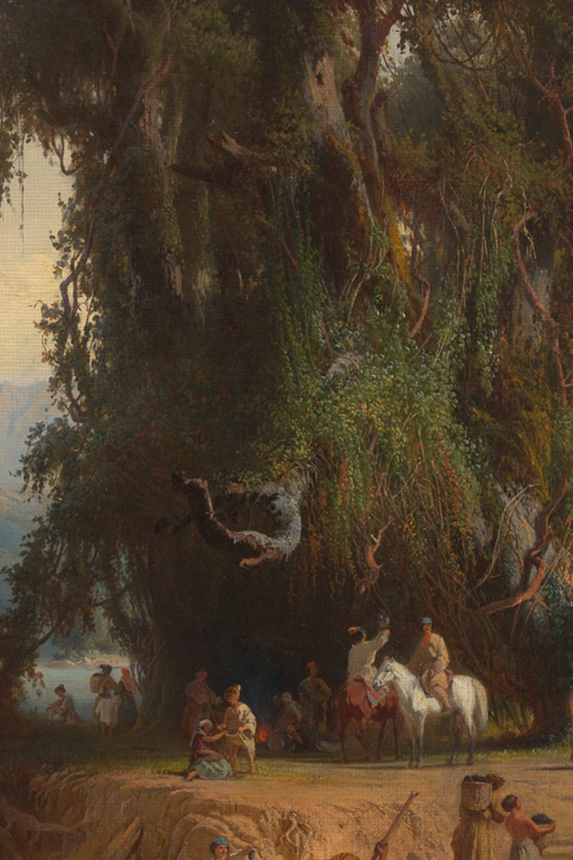 LES RIVES DU TEMPS, Oeuvre sur toile rigide, encadré Vintage Or