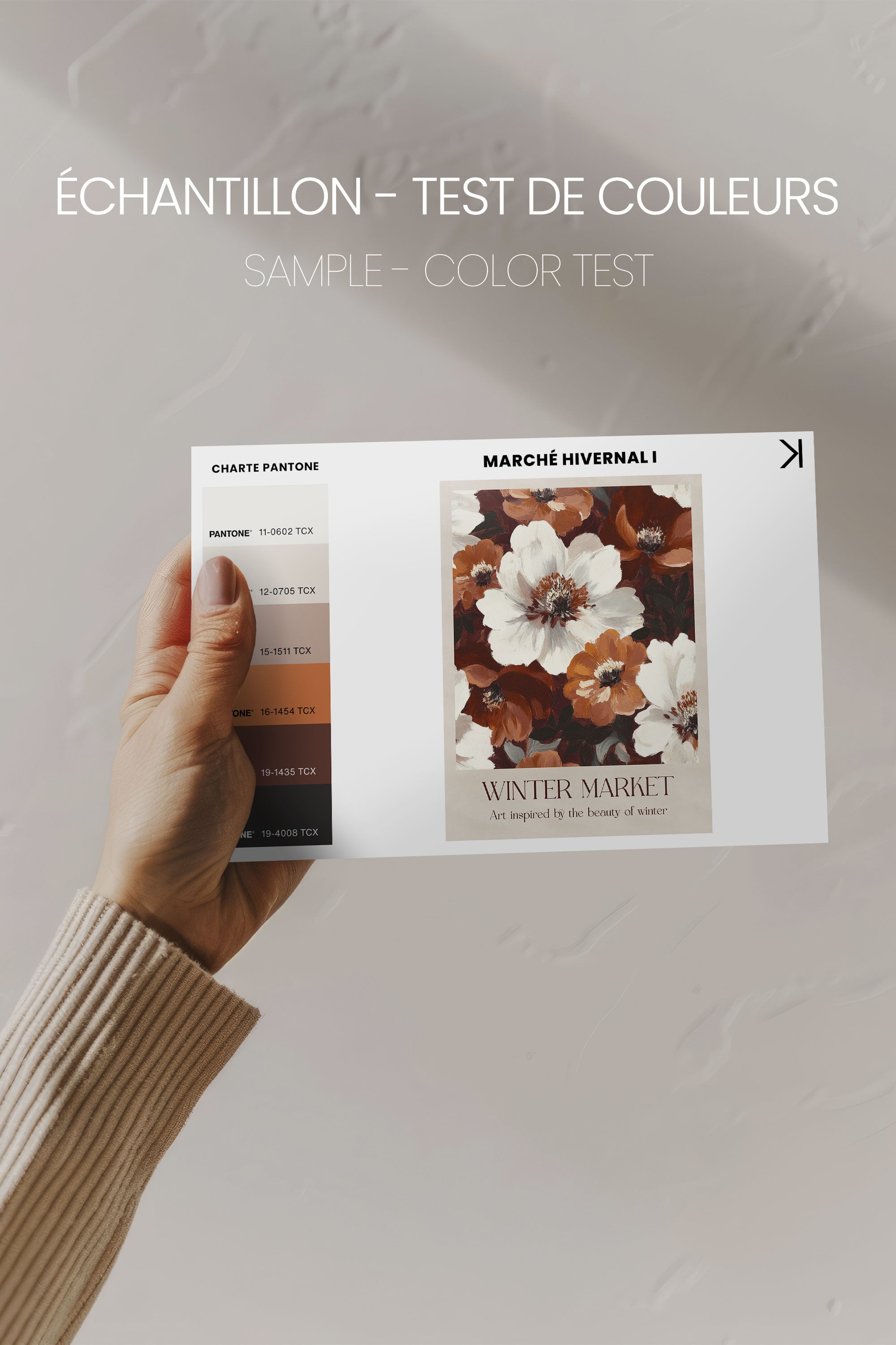 OLEKA CANVAS - MARCHÉ HIVERNAL I, Oeuvre sur toile étirée, encadré Noir