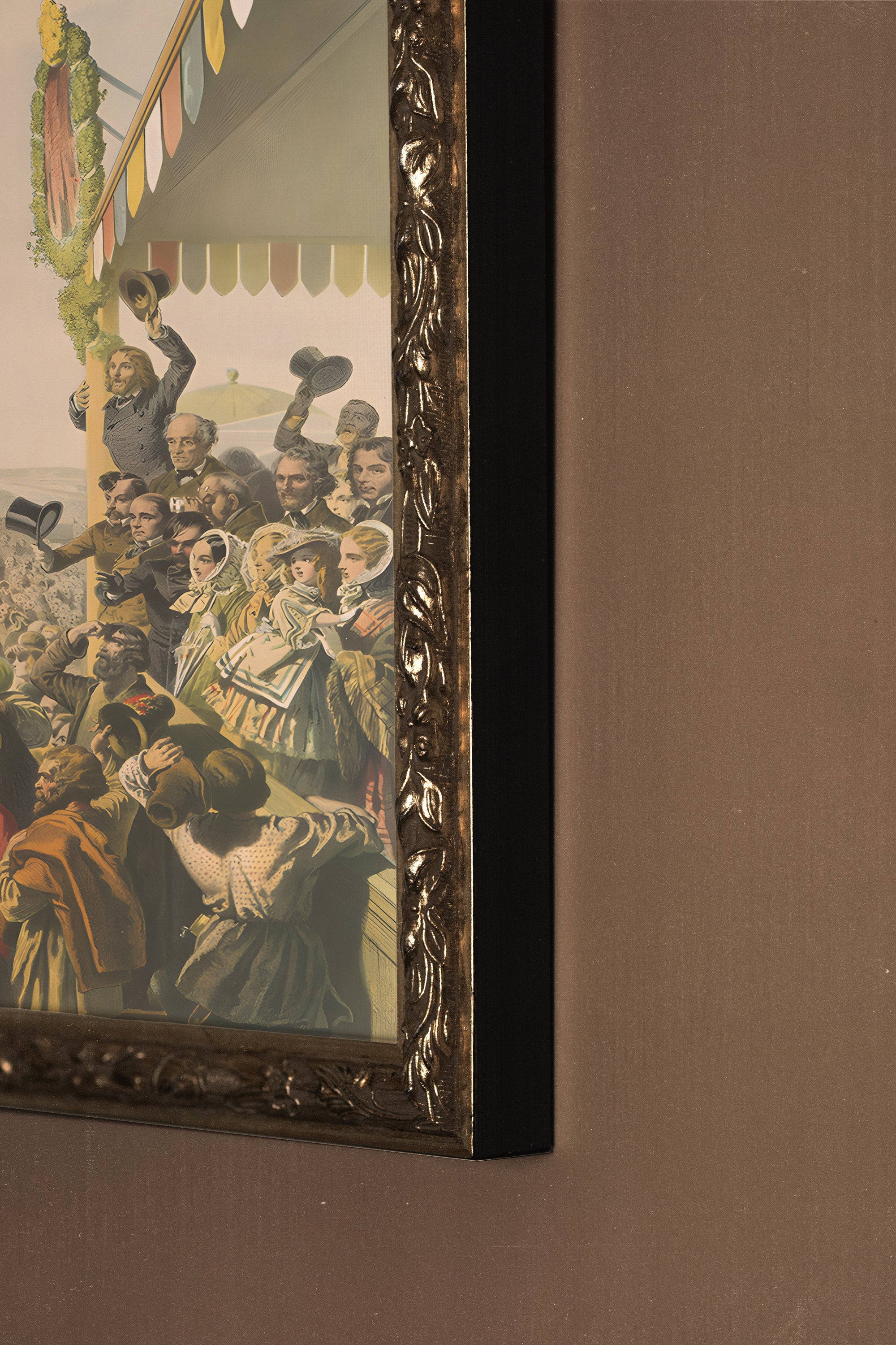 JOUR DE GLOIRE, Oeuvre sur toile rigide, encadré Vintage Argent