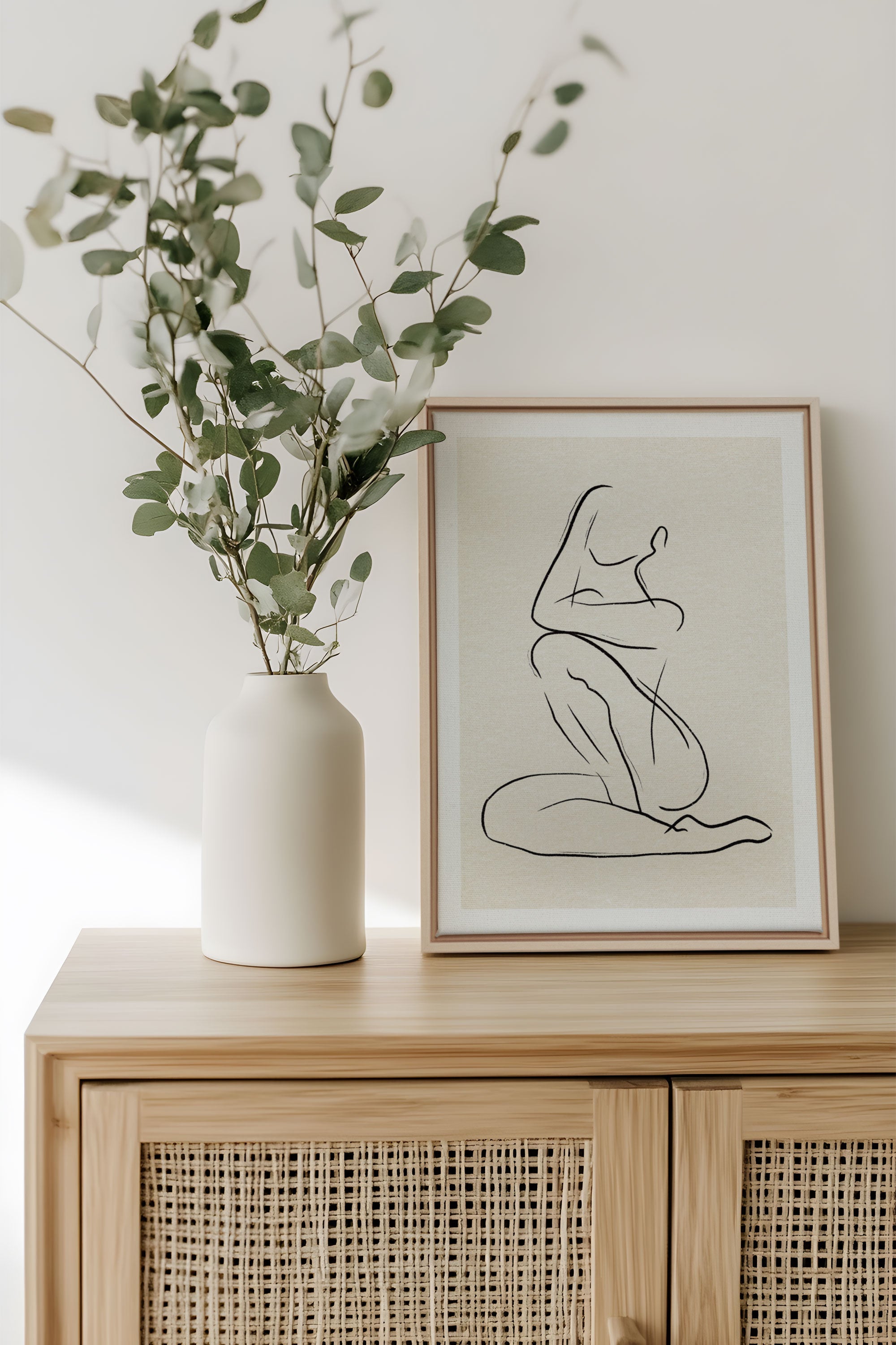 OLEKA CANVAS - GESTURE OF PEACE, Oeuvre sur toile étirée, encadré Naturel Clair