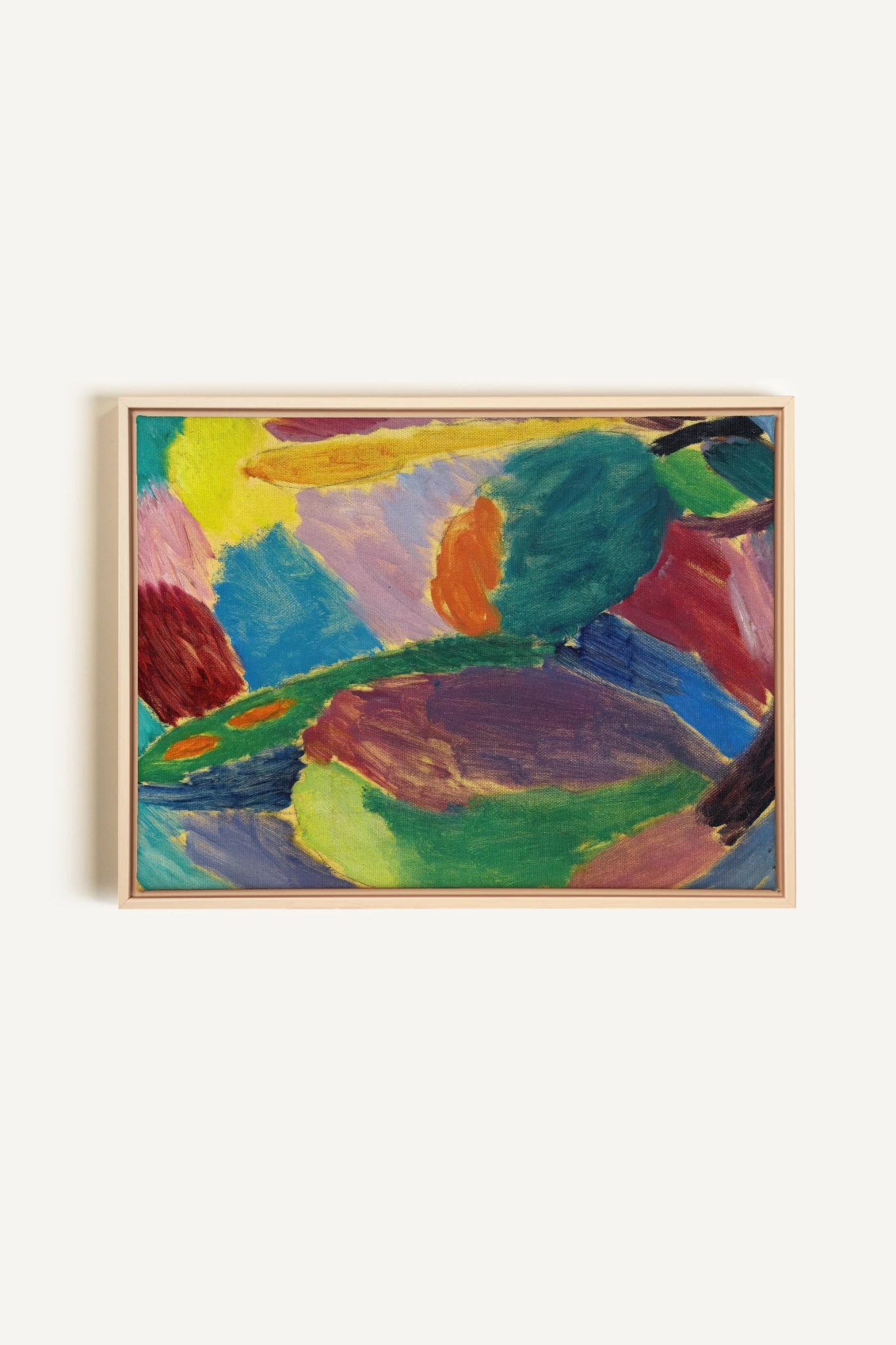 ELECTRIC BLOOM, Artwork on stretched canvas, framed Natural Light