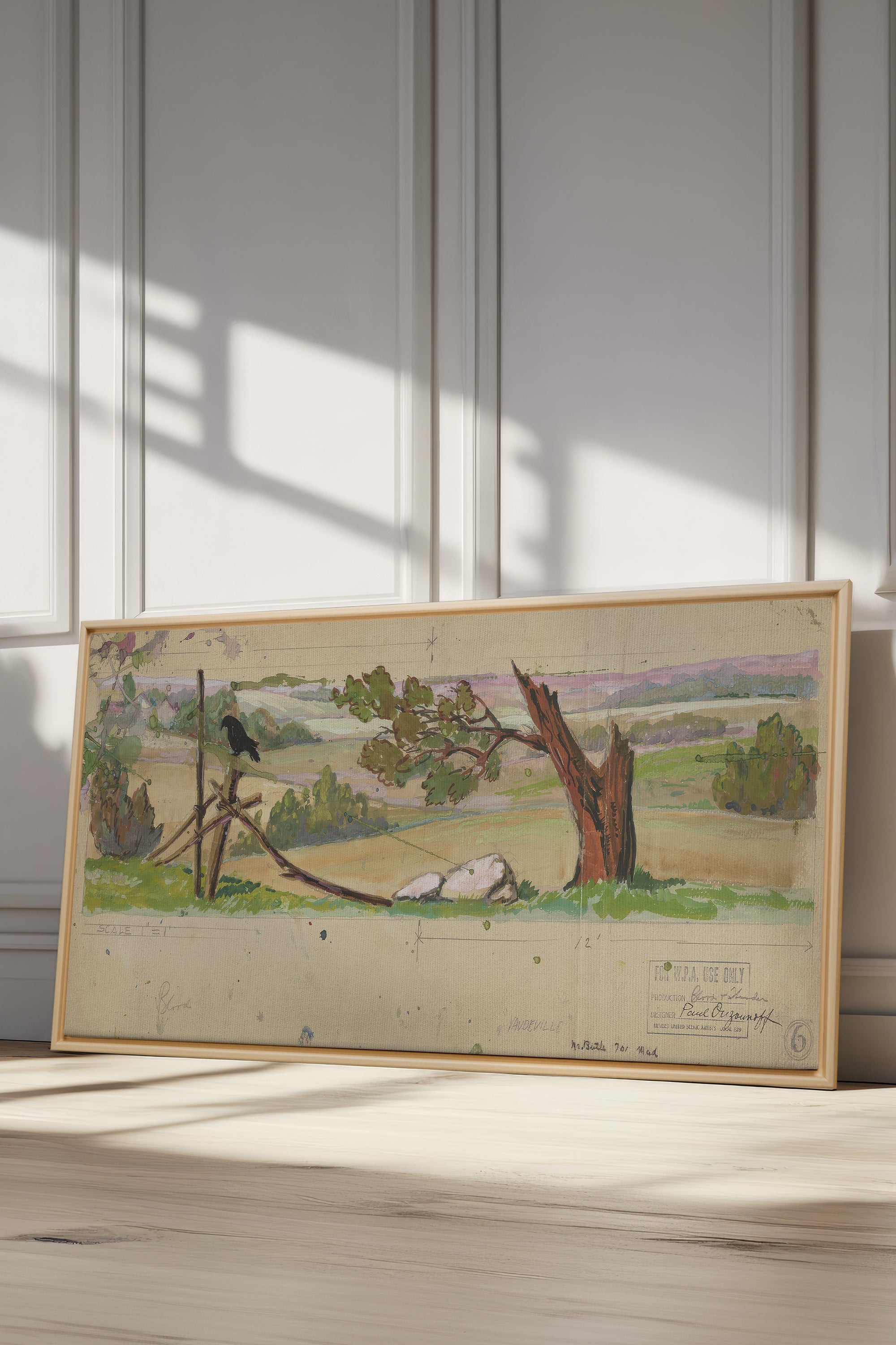 OLEKA CANVAS - HILLTONE DREAM, Oeuvre sur toile étirée, encadré Naturel Clair