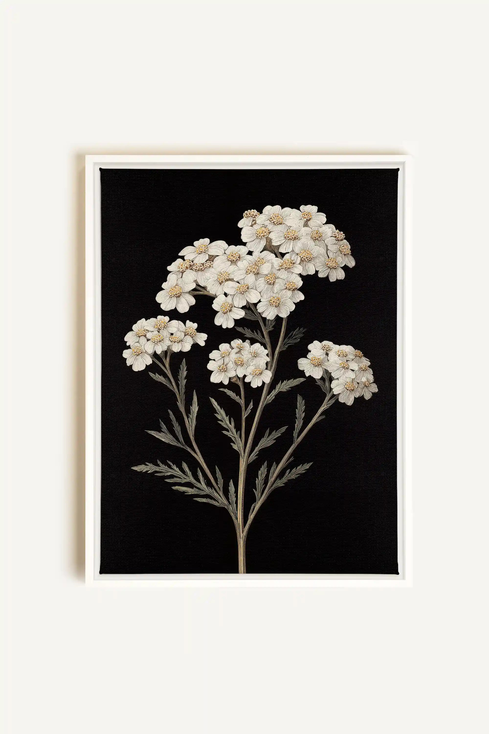 NATURAL GRACE, Oeuvre sur toile étirée, encadré Blanc