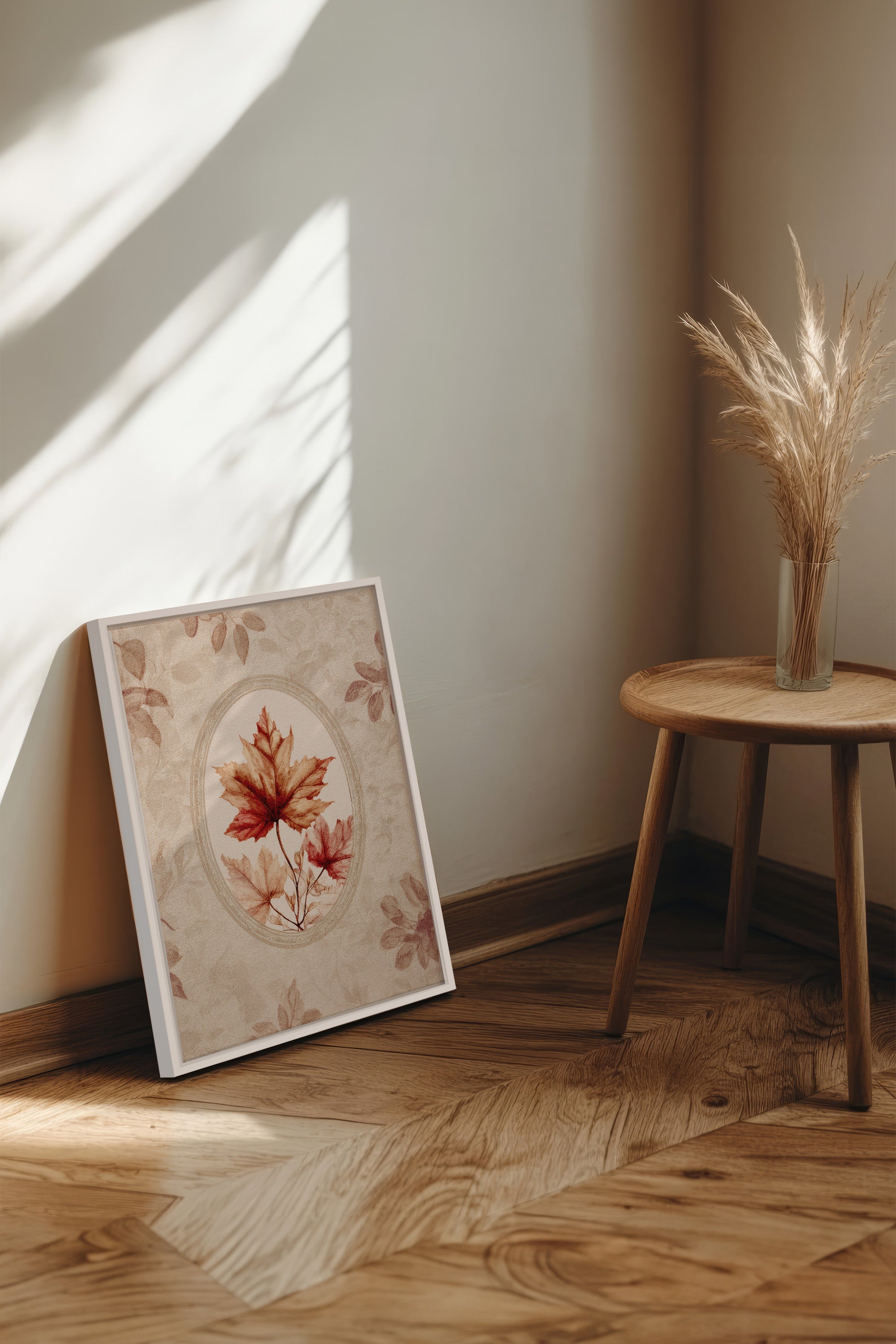 MAPLE MEMORY, Artwork on stretched canvas, framed in black