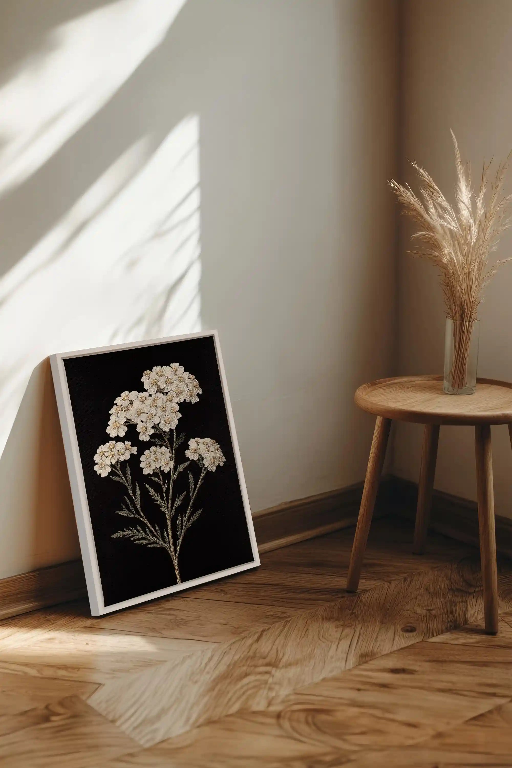 NATURAL GRACE, Oeuvre sur toile étirée, encadré Blanc