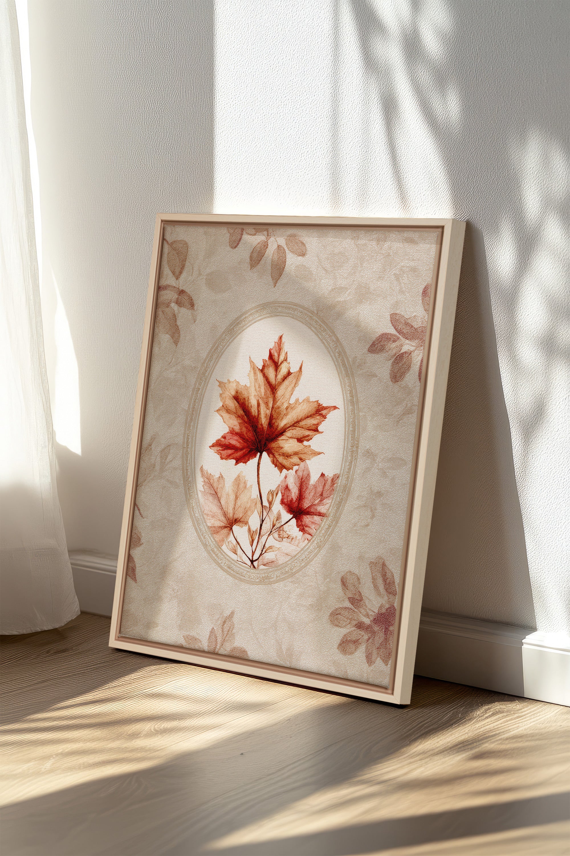 MAPLE MEMORY, Artwork on stretched canvas, framed Natural Light