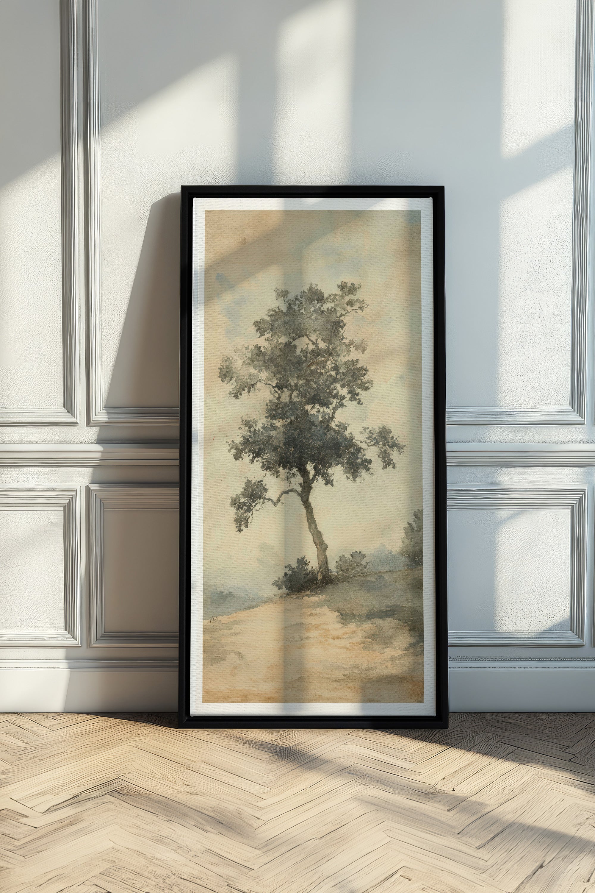 OLEKA CANVAS - ARBRE DES SOUVENIRS, Oeuvre sur toile étirée, encadré Noir