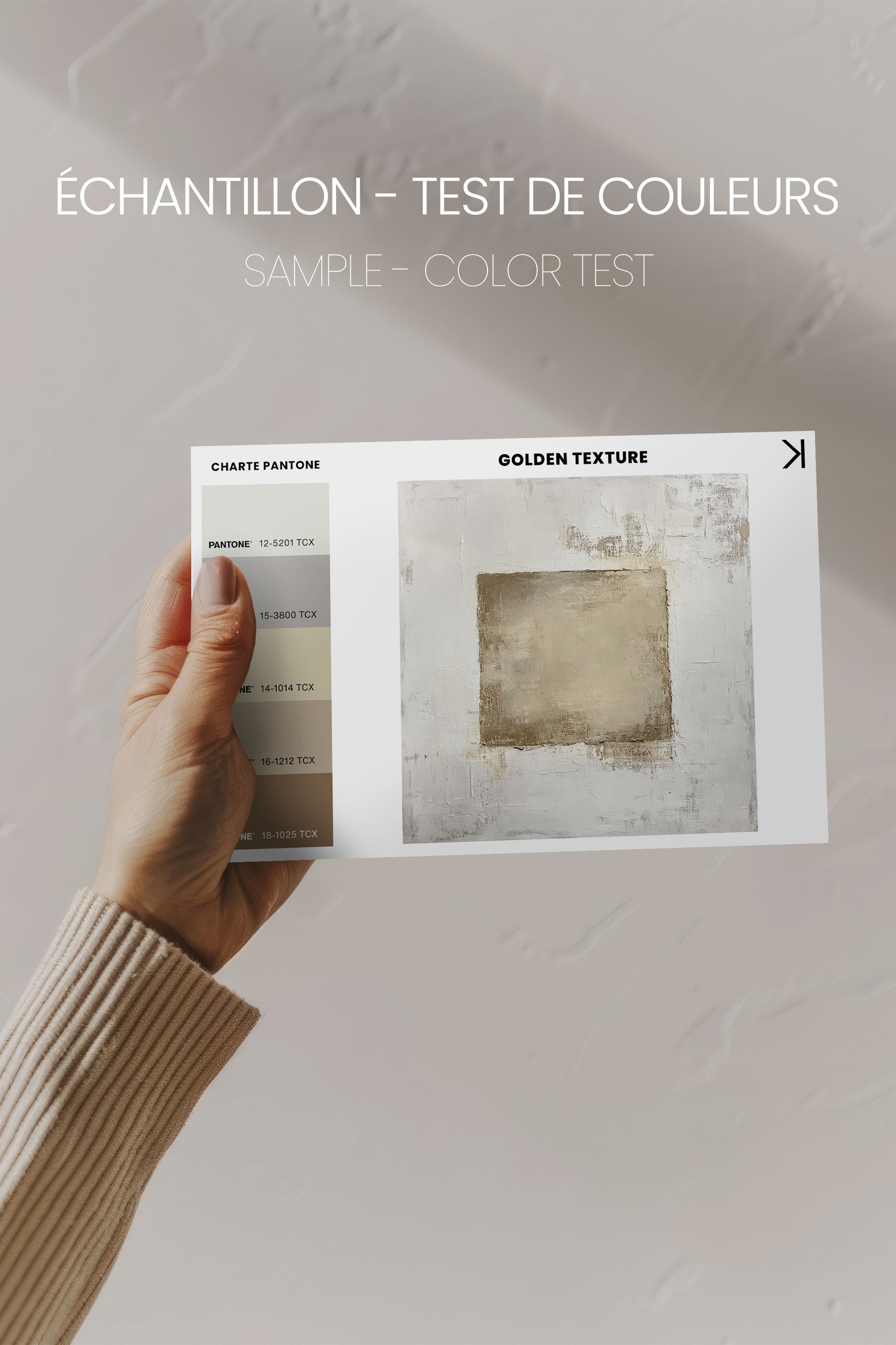 GOLDEN TEXTURE, Artwork on stretched canvas, framed in Walnut Brown