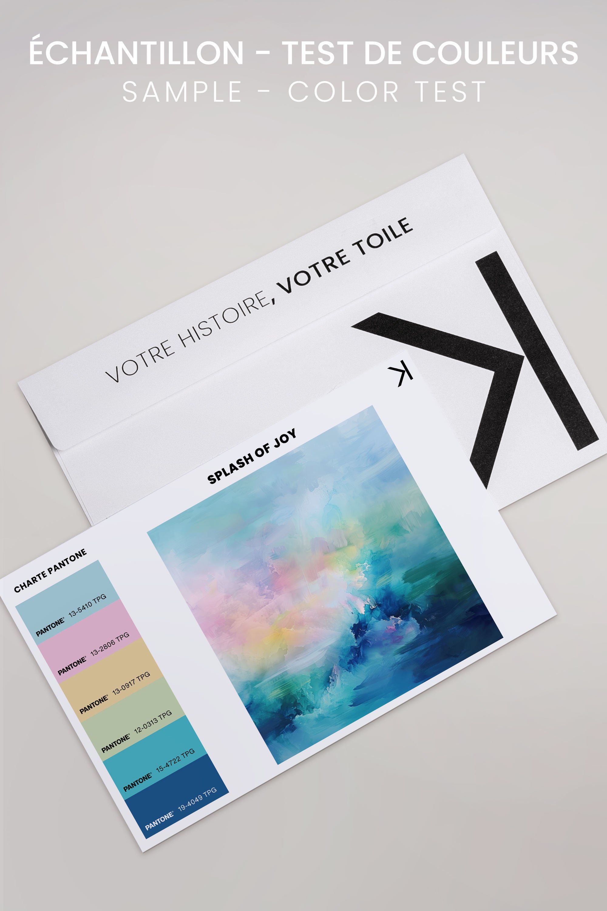 OLEKA CANVAS - SPLASH OF JOY, Oeuvre sur toile étirée, encadré Naturel Clair