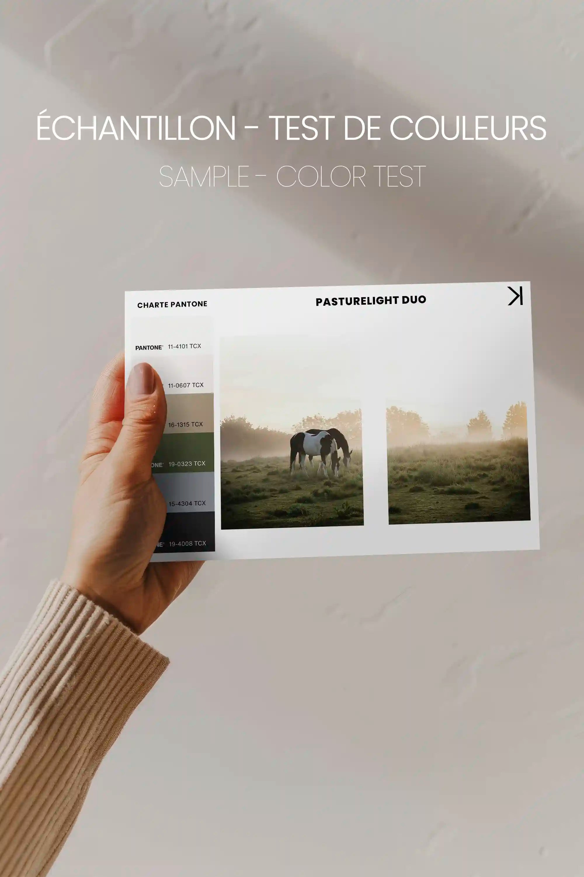 PASTURELIGHT DUO, 2 Works on stretched canvas, framed Naturel Clair